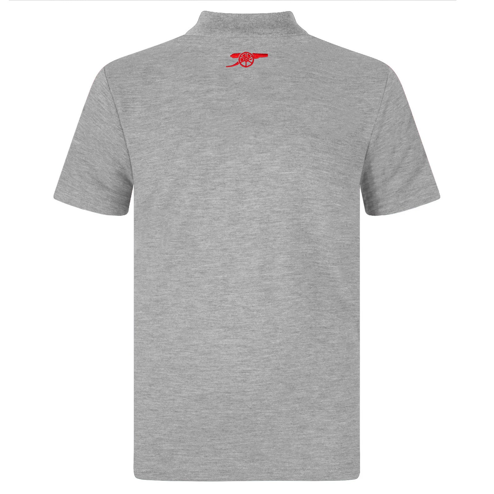Arsenal polo shirt for adults in grey featuring the club crest and Champions 2026 graphic to the chest