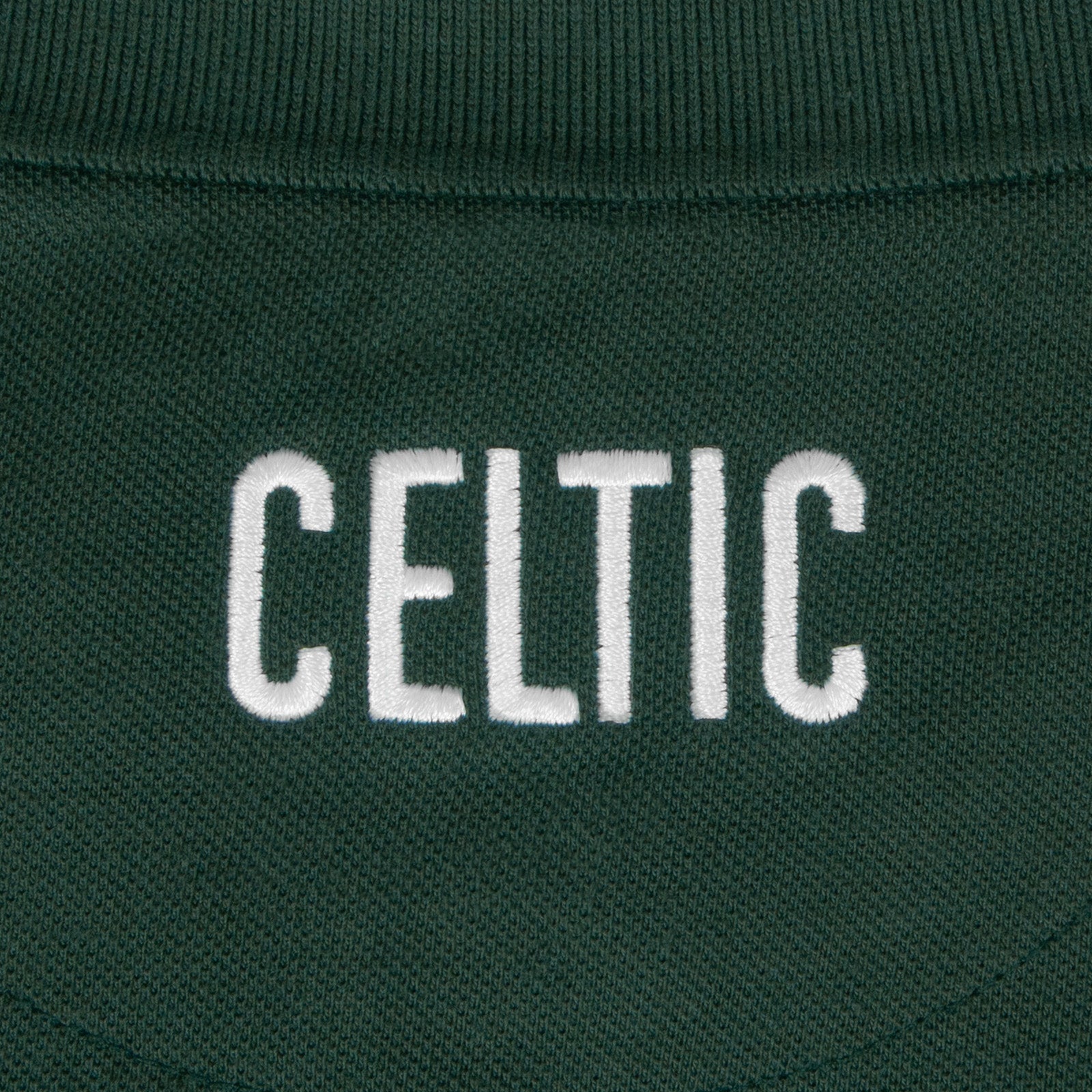 Celtic adults polo shirt in green with club crest to chest