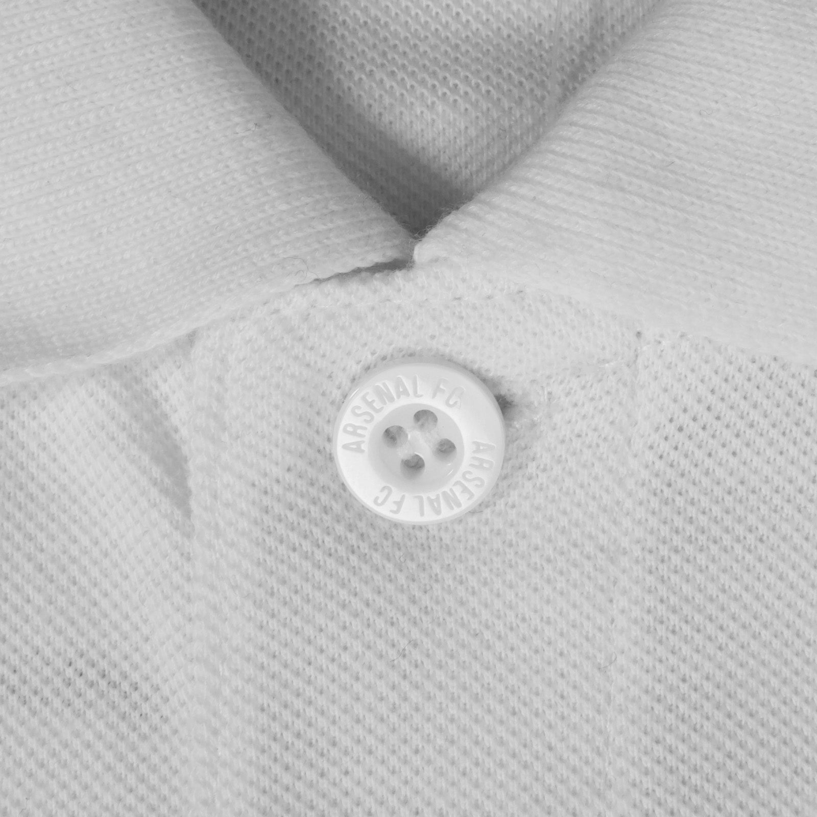 Arsenal polo shirt for adults in white with club crest to chest