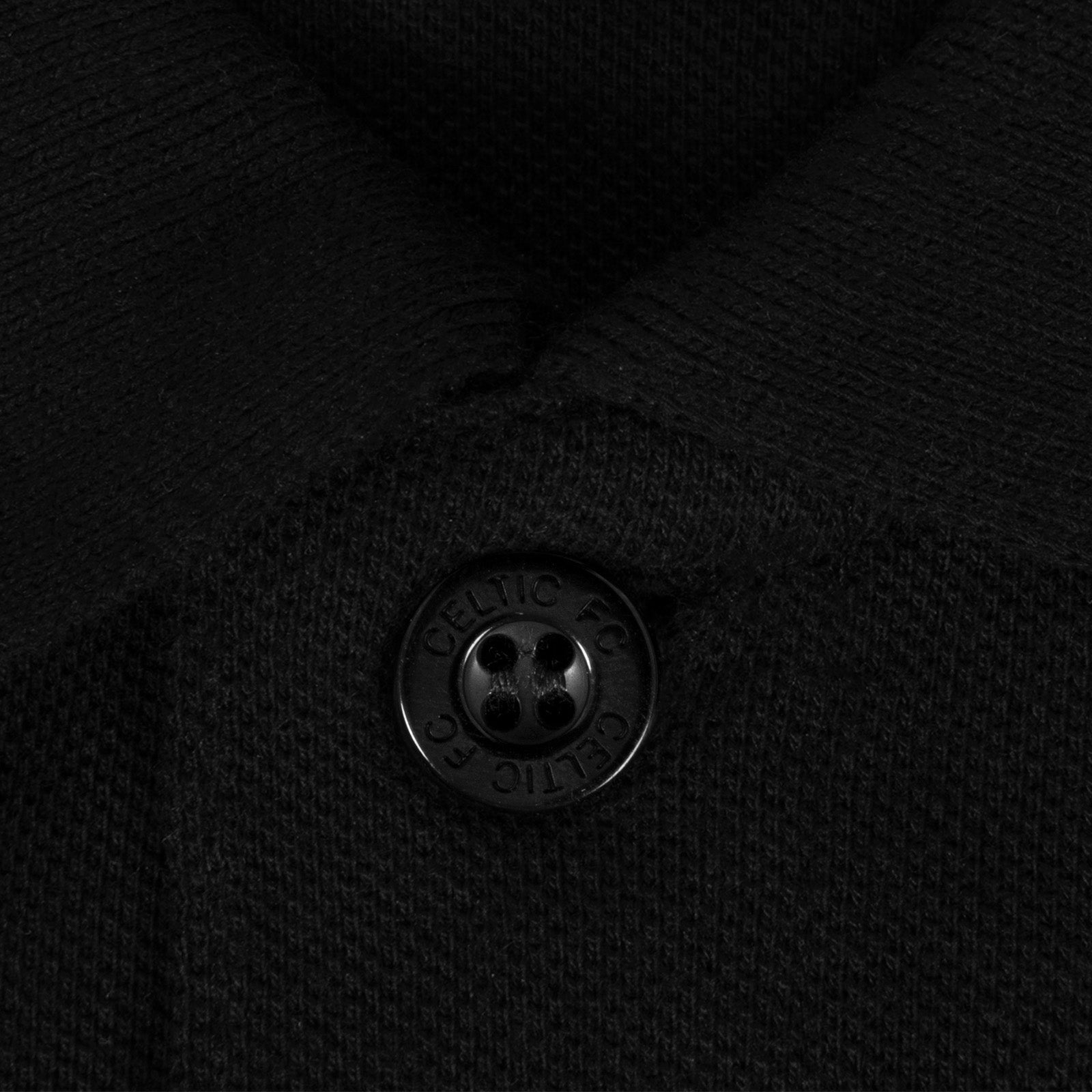 Celtic adults polo shirt in black with club crest to chest