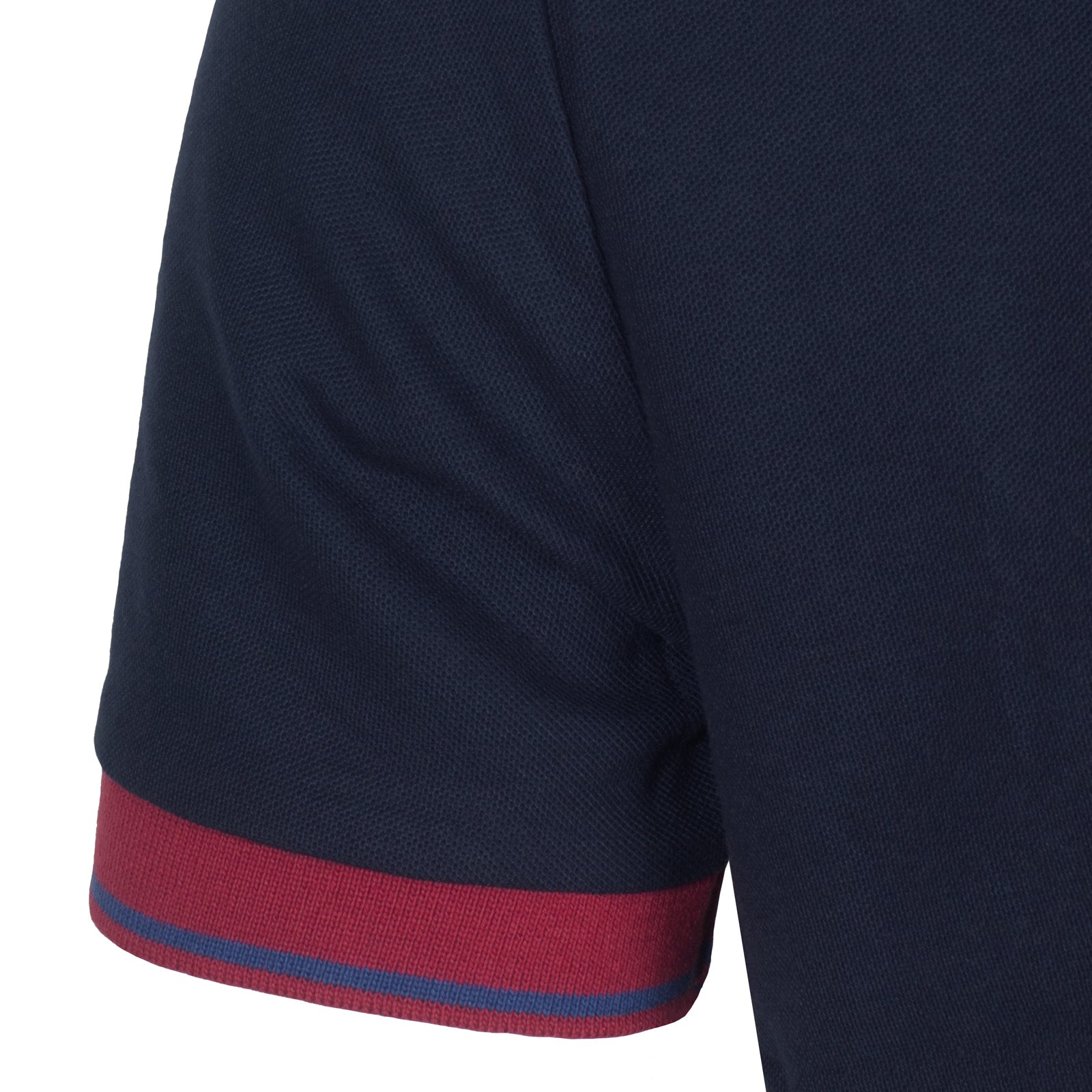 FC Barcelona adults polo shirt in navy blue with FCB logo and 3D Barca text to chest