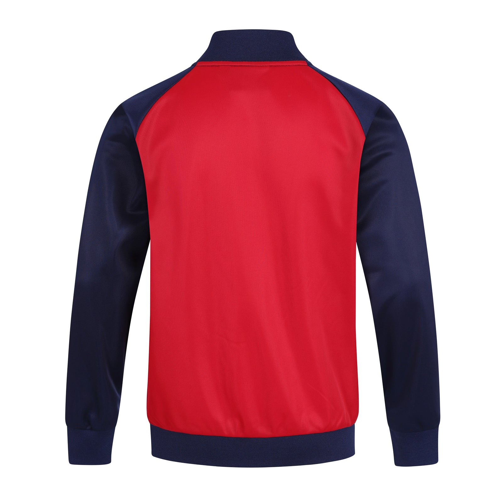 Arsenal kids retro track jacket in red and navy with club crest to chest.