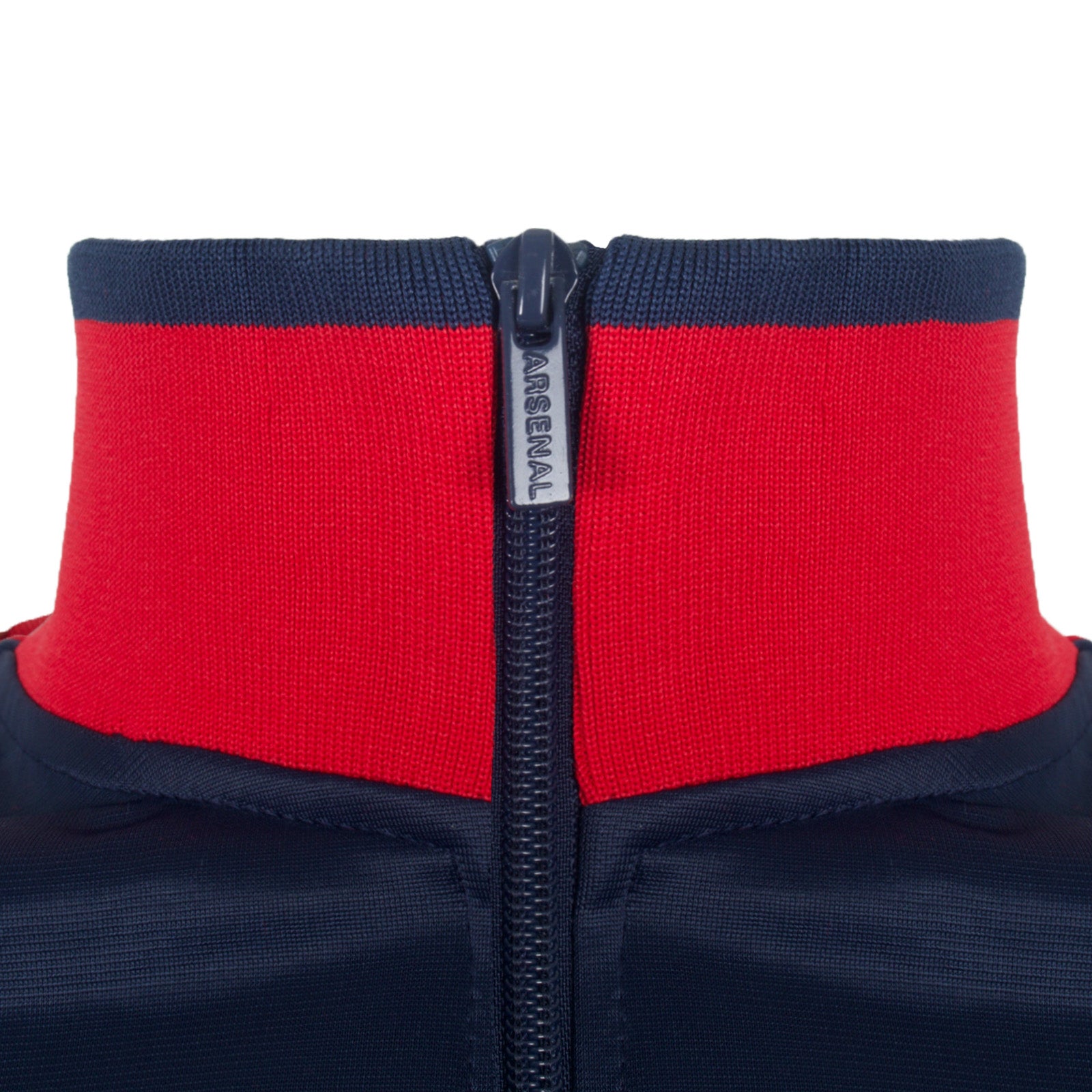 Arsenal kids retro track jacket in navy blue with club crest to chest.