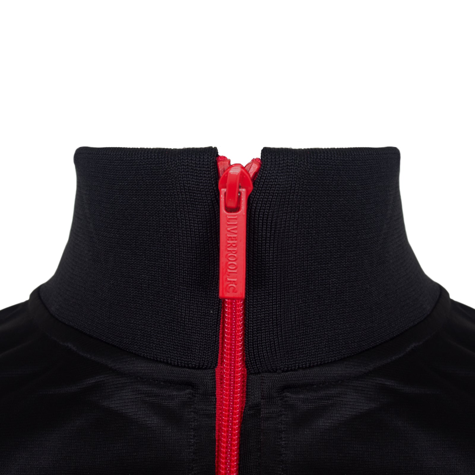 Liverpool adults retro track jacket in black with woven club crest to chest.