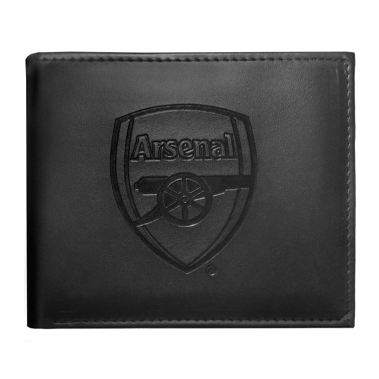 Arsenal faux leather wallet in black with embossed club crest
