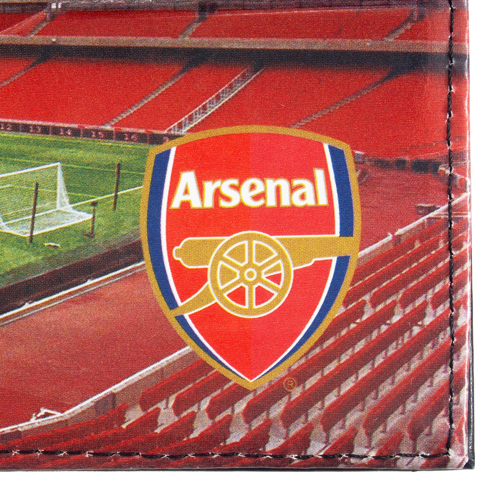 Arsenal faux leather wallet in black with embossed club crest