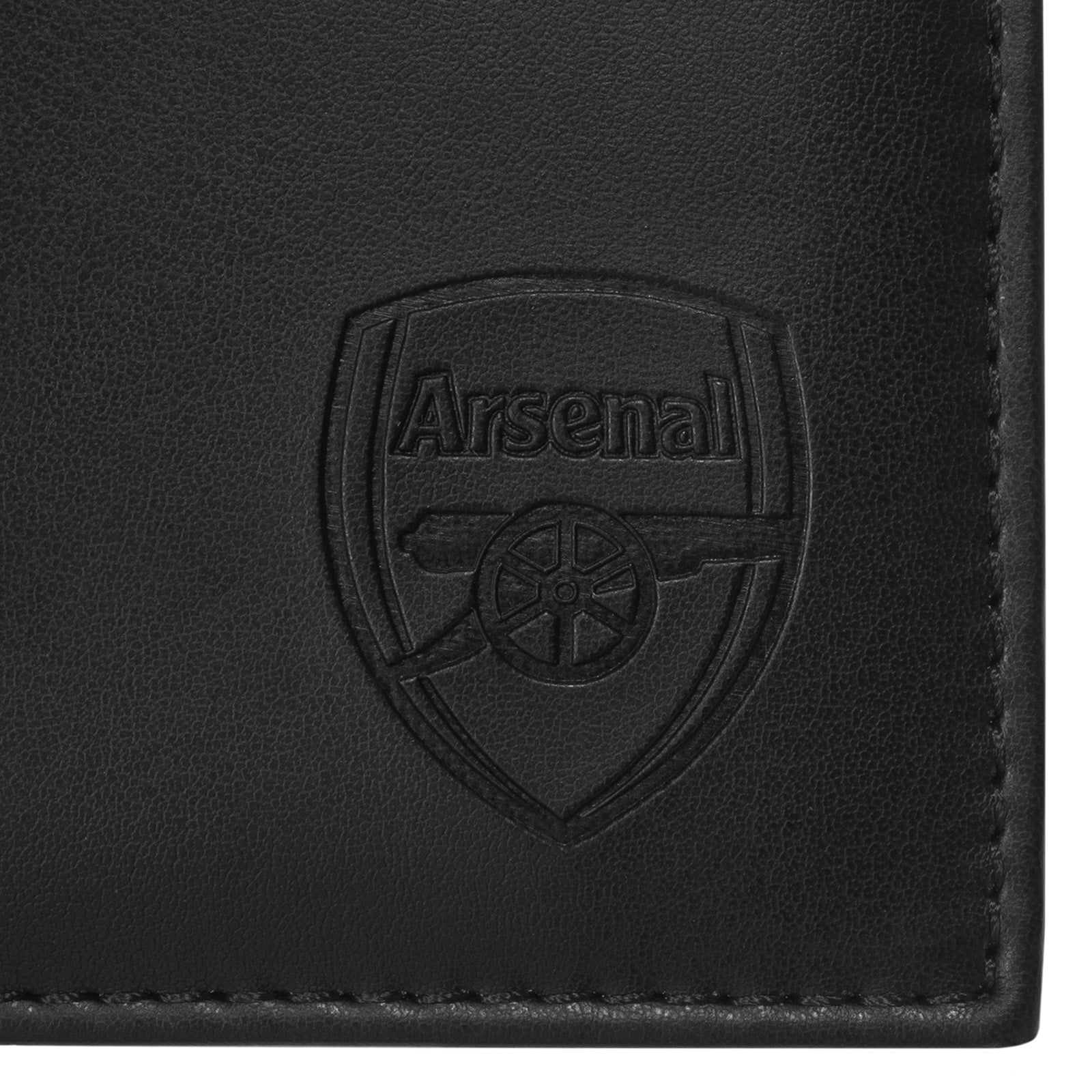 Arsenal faux leather wallet in black with embossed club crest