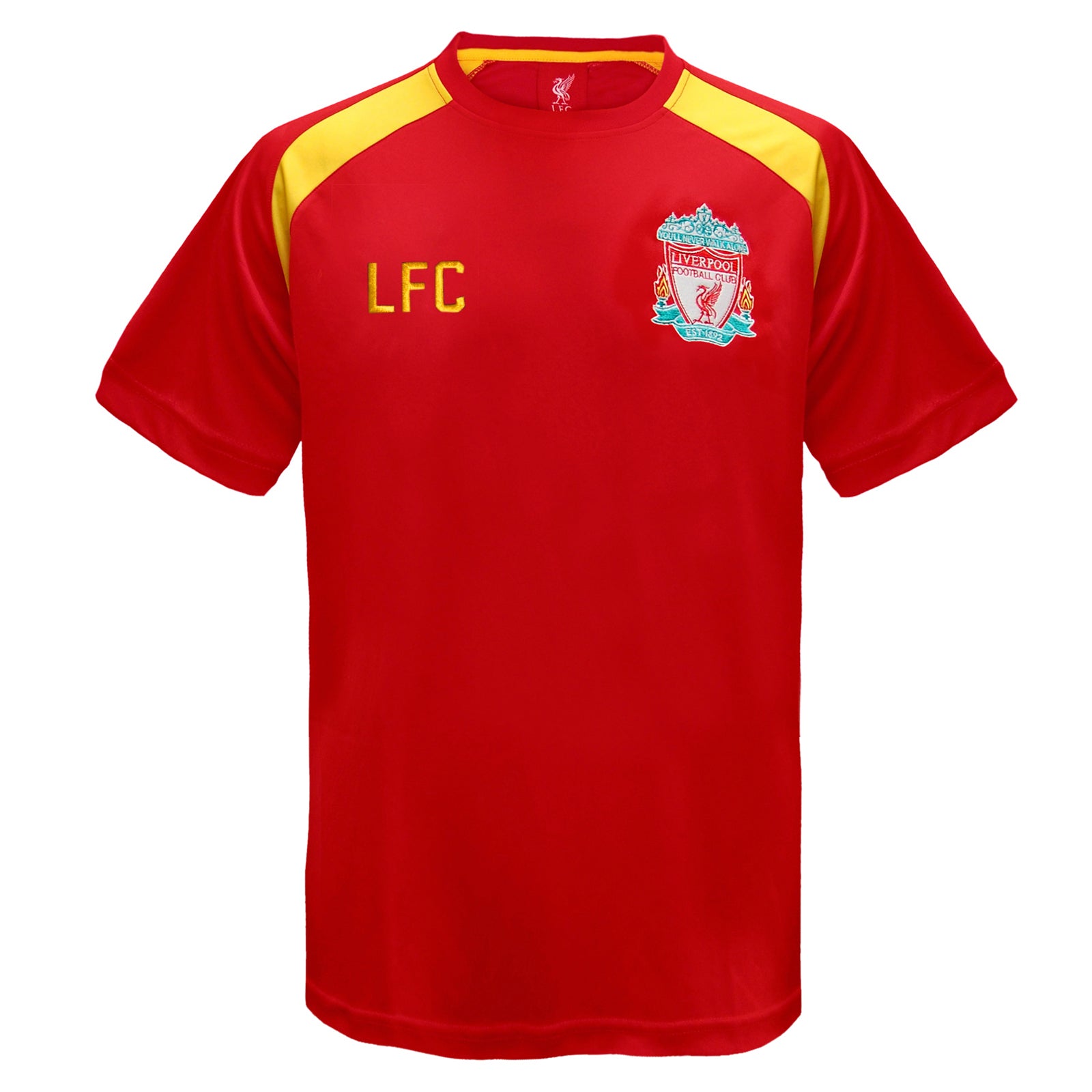 Liverpool adults T-shirt in red with club crest to chest