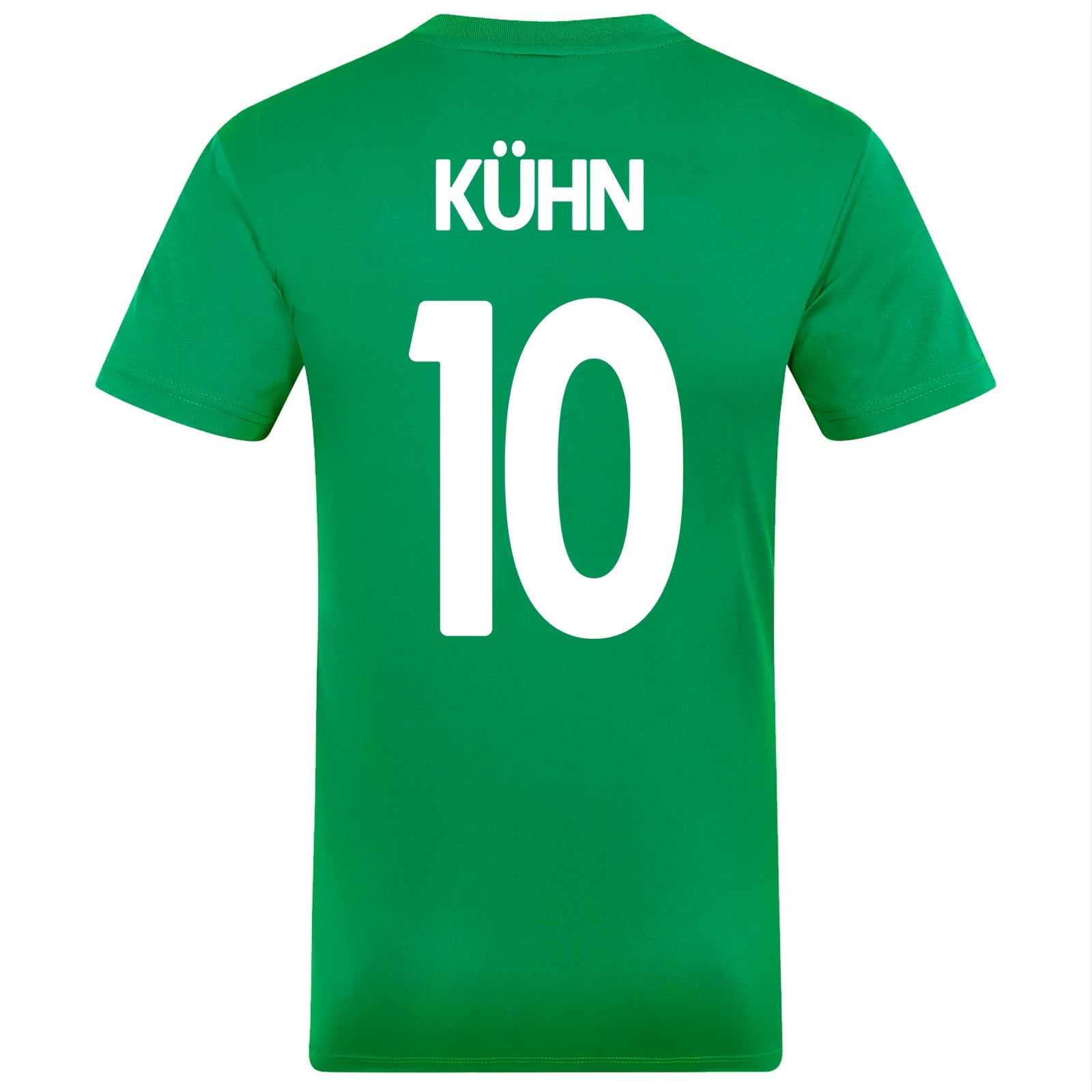 Celtic adults T-shirt in green & white stripe with club crest to chest