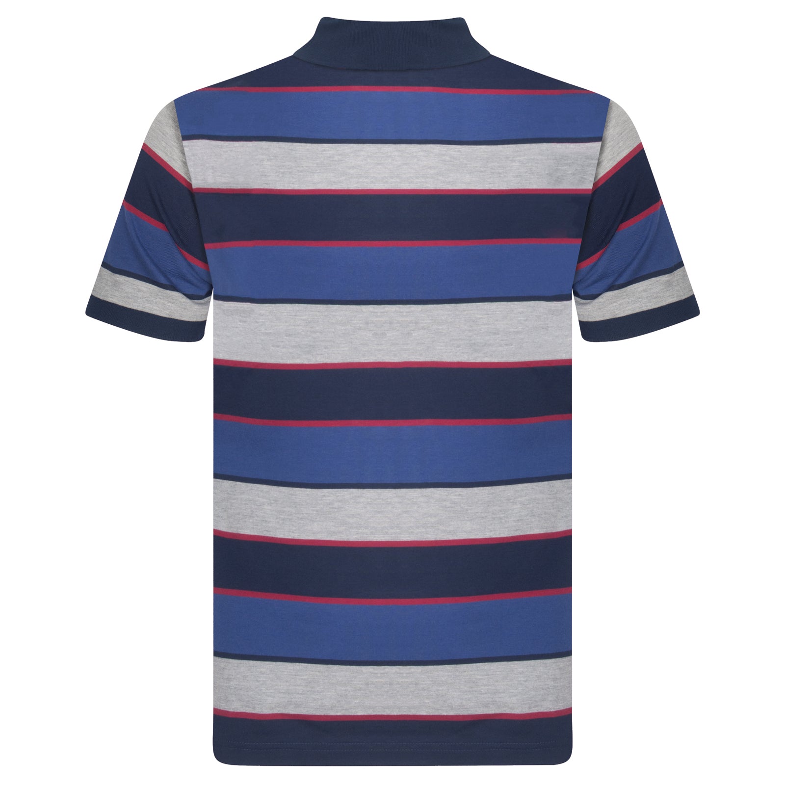 FC Barcelona adults striped polo shirt in blue & red with club crest to chest.