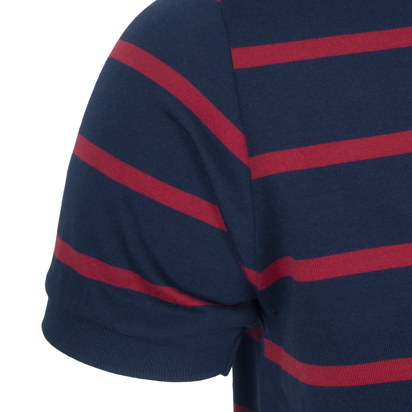 FC Barcelona adults striped polo shirt in navy blue with club crest to chest.