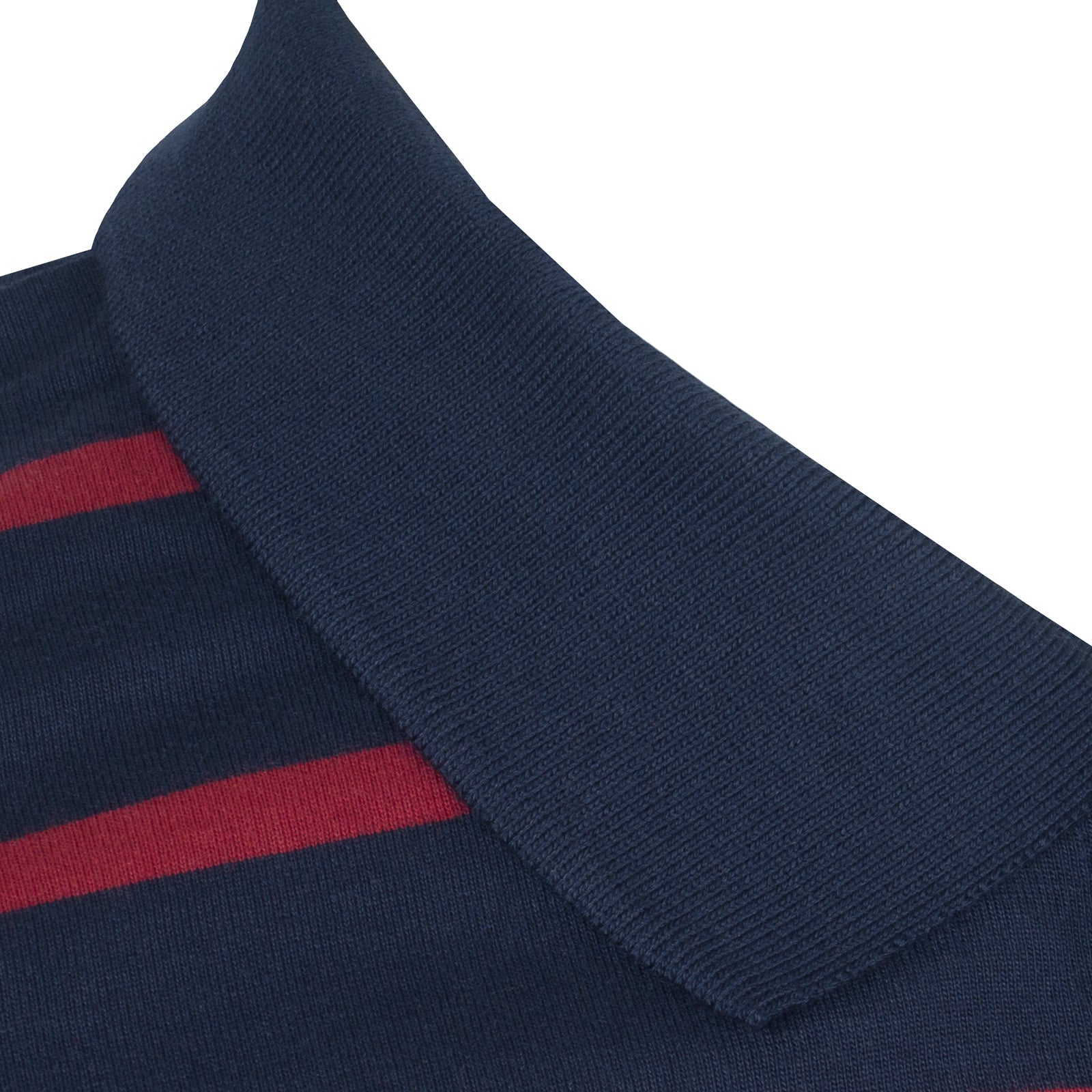 FC Barcelona adults striped polo shirt in navy blue with club crest to chest.