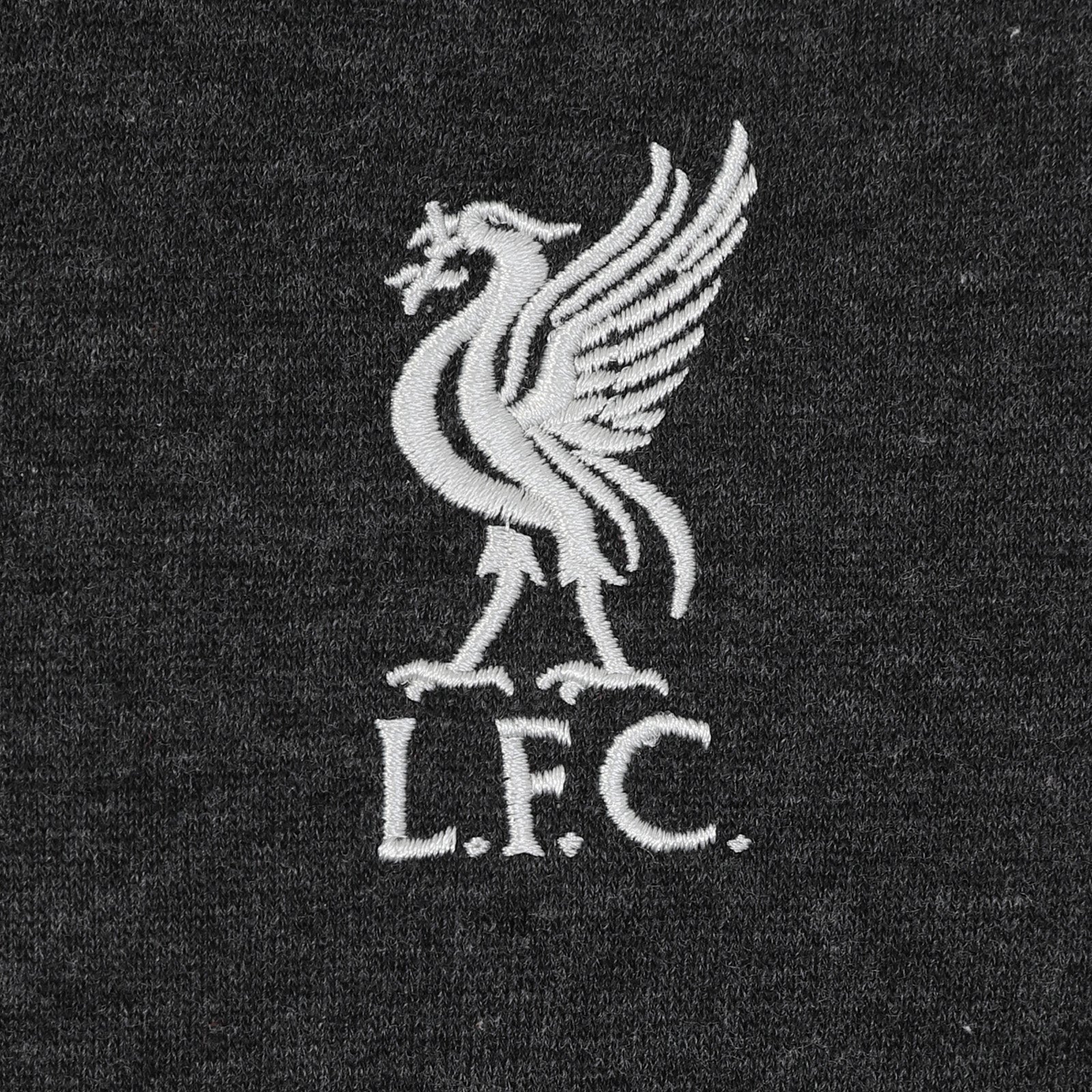 Liverpool kids retro varsity jacket, fleece in black with club crest to chest.