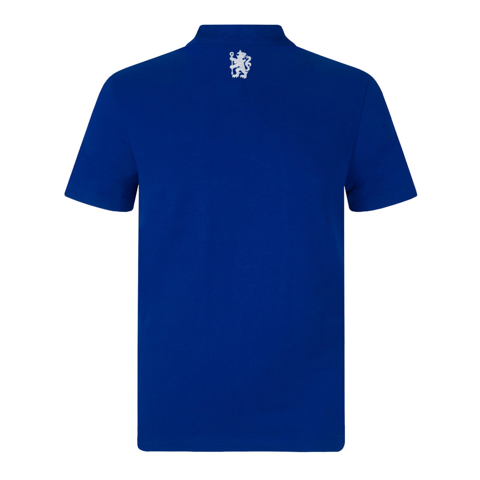 Chelsea polo shirt for kids in navy blue with club crest to chest.