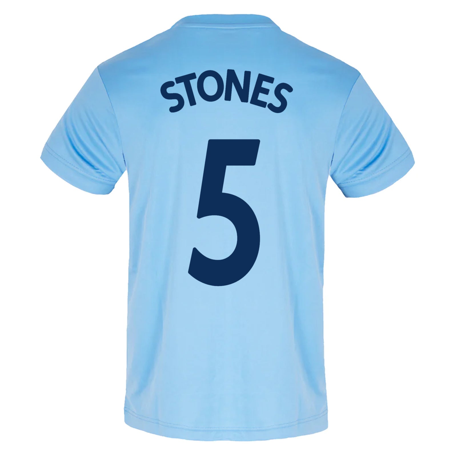 Man City adults T-shirt in sky blue with club crest to chest.