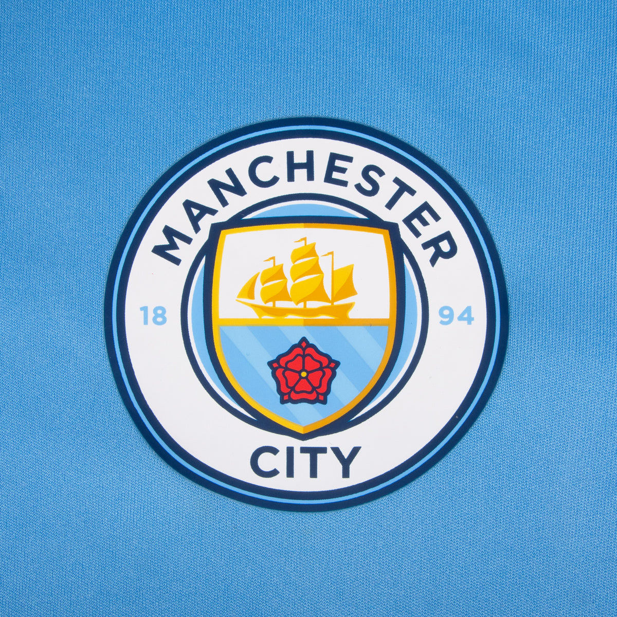 Man City kids T-shirt in sky blue with club crest to chest