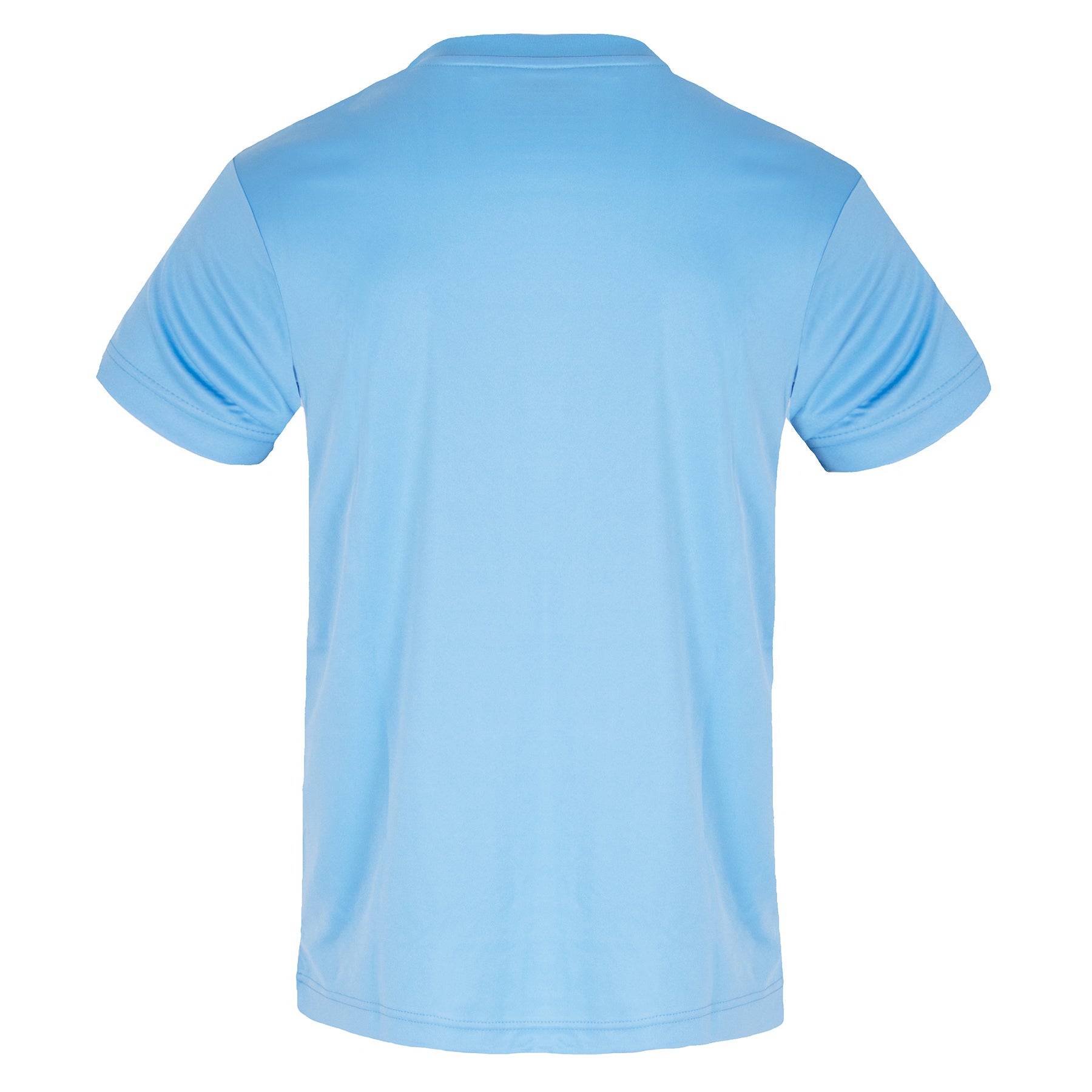 Man City adults T-shirt in sky blue with club crest to chest.