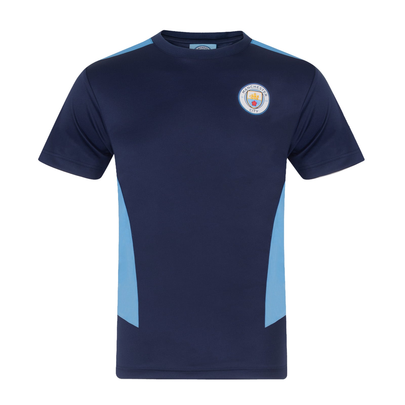 Man City kids T-shirt in navy blue with club crest to chest