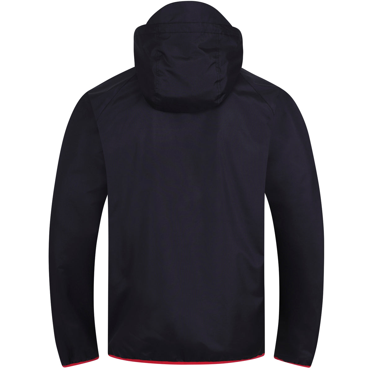 Arsenal adults shower jacket with hood in grey with club crest to chest.