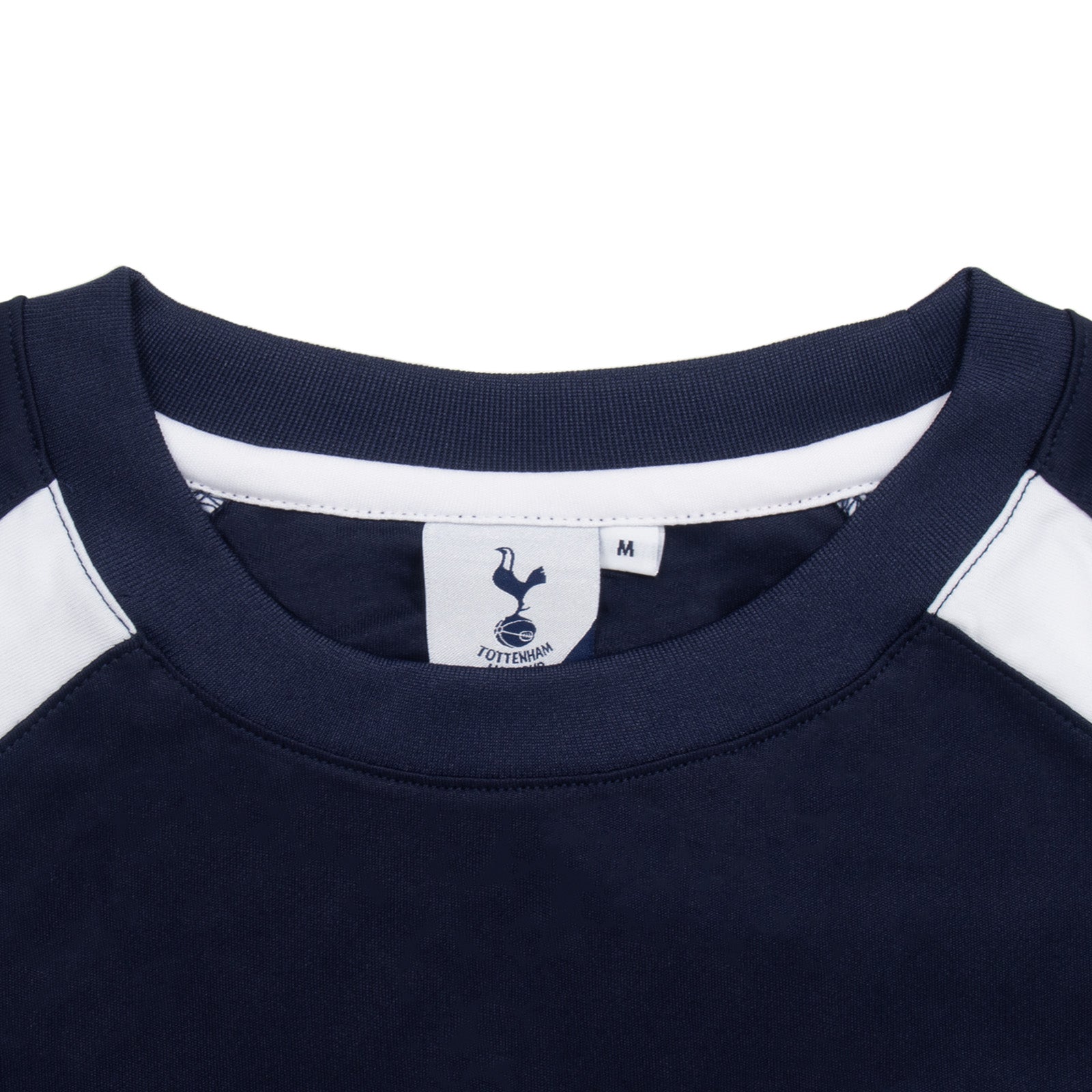Spurs adults poly T-shirt in navy blue with club crest to chest