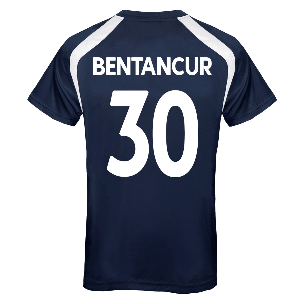 Spurs adults poly T-shirt in navy blue with club crest to chest