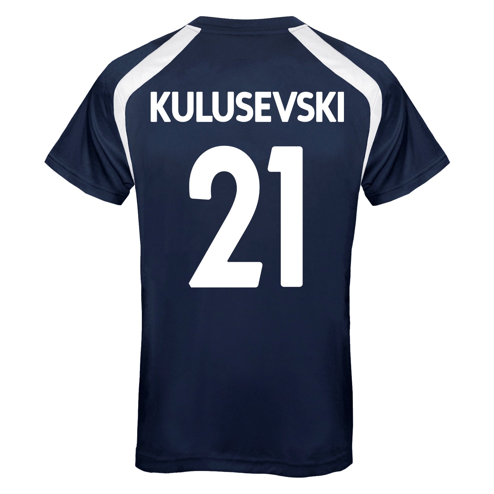 Spurs adults poly T-shirt in navy blue with club crest to chest