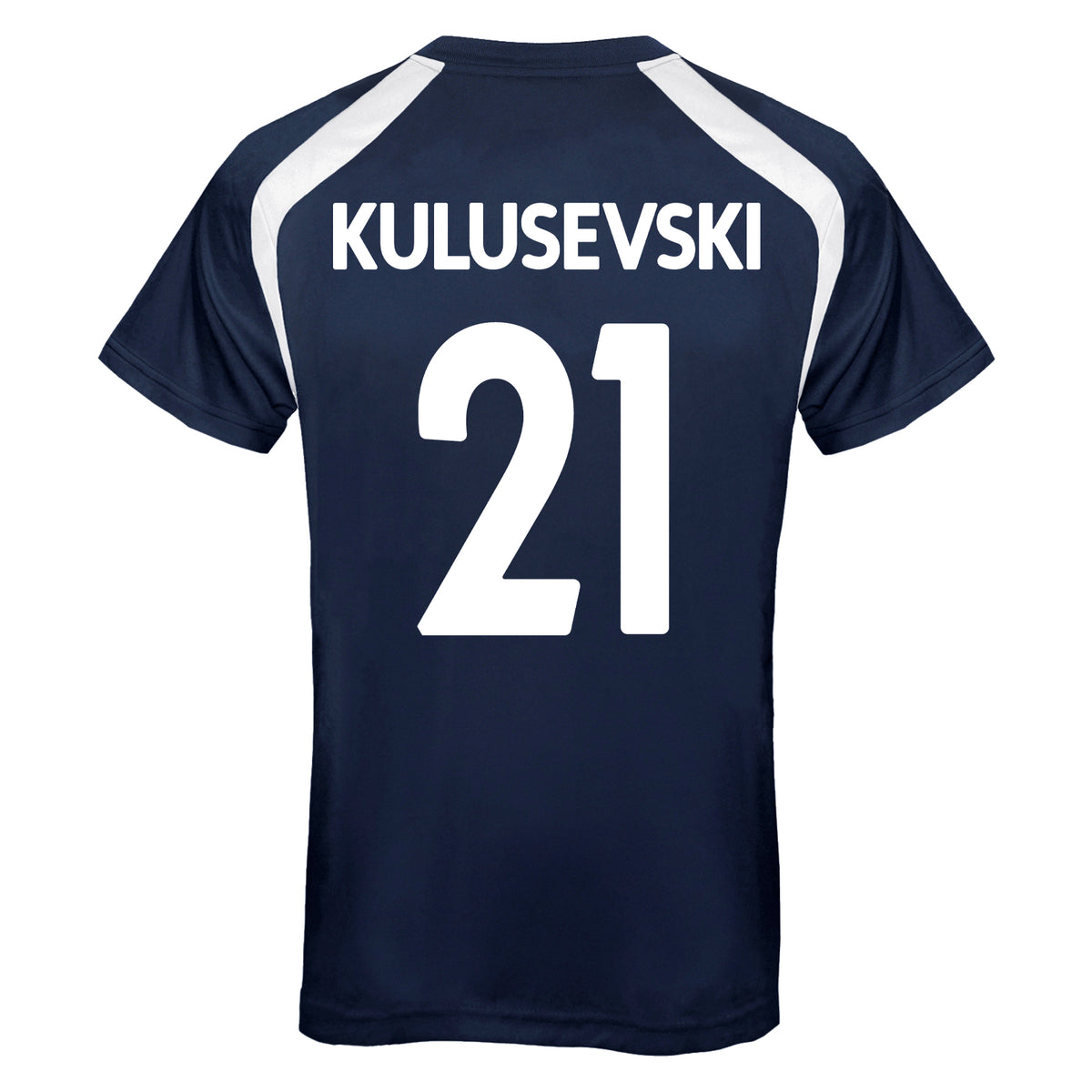 Spurs adults poly T-shirt in navy blue with club crest to chest
