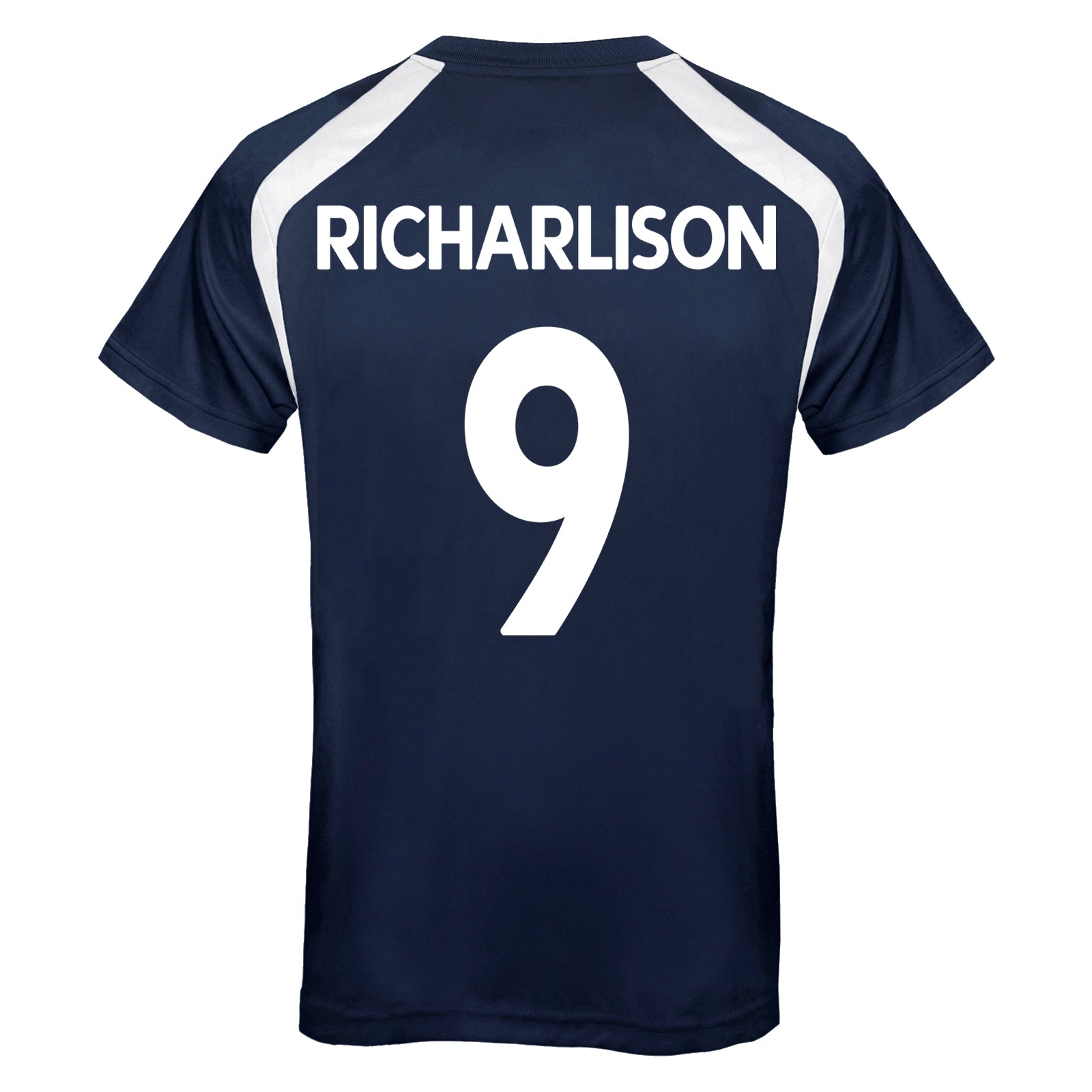 Spurs adults poly T-shirt in navy blue with club crest to chest