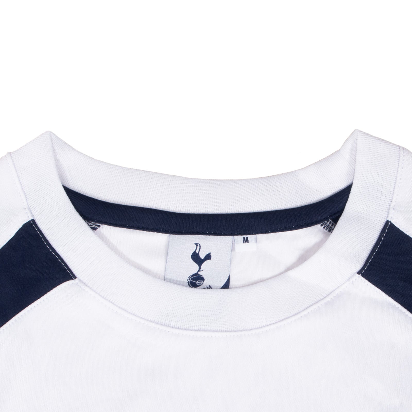 Spurs adults poly T-shirt in white with club crest to chest