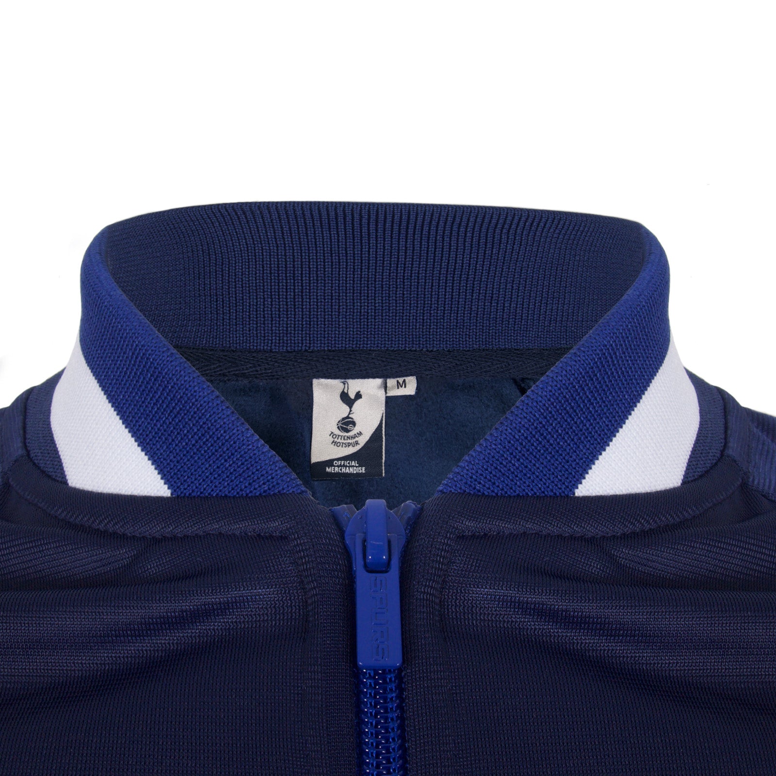 Spurs adults retro track jacket in navy blue with club crest to chest.