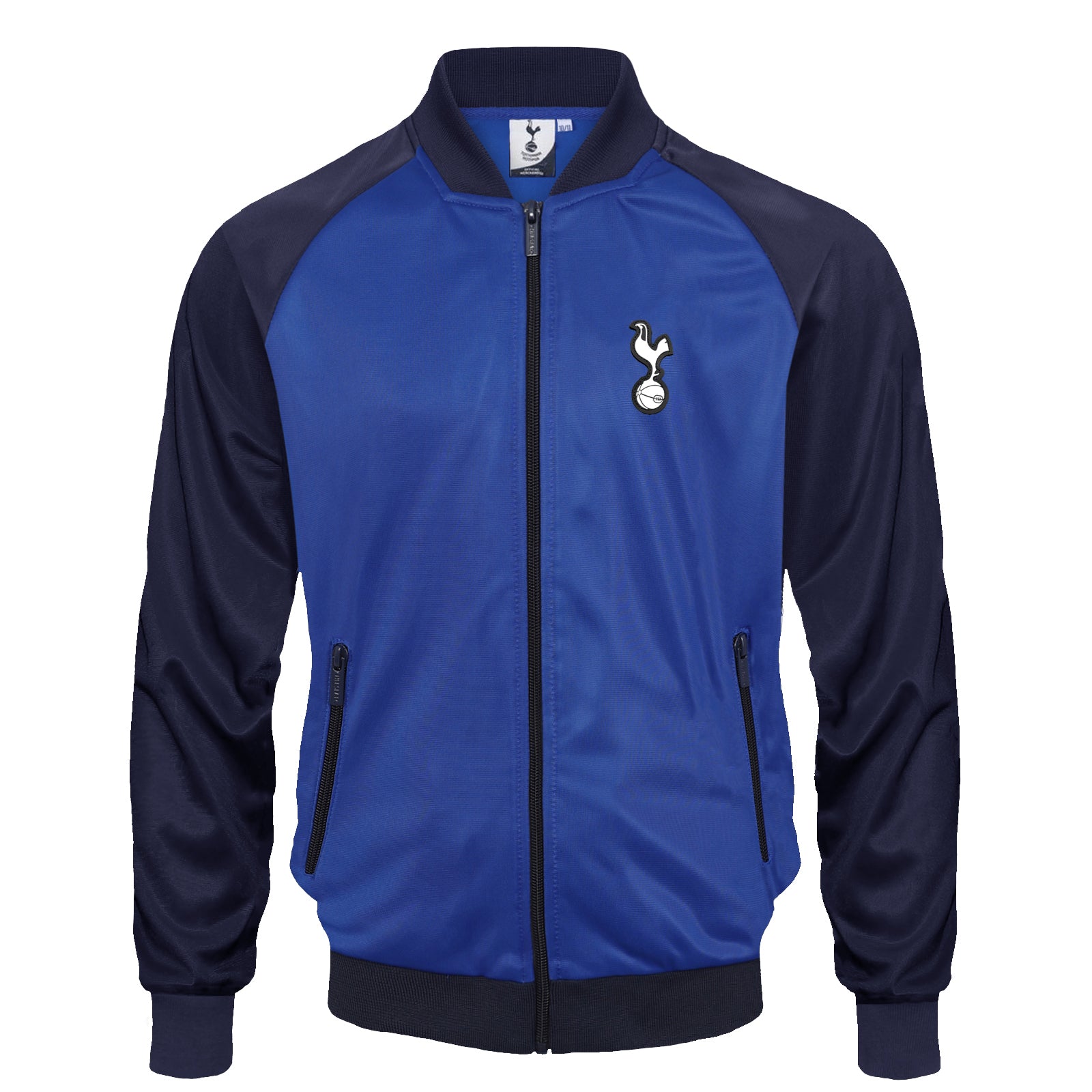Spurs adults retro track jacket in navy blue with club crest to chest.