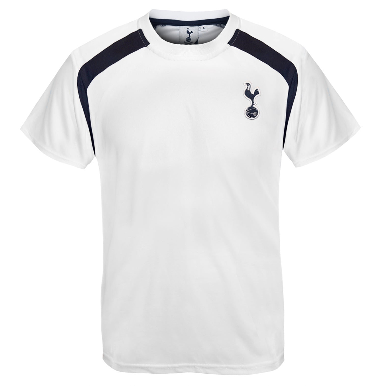 Spurs kids poly T-shirt in white with club crest to chest