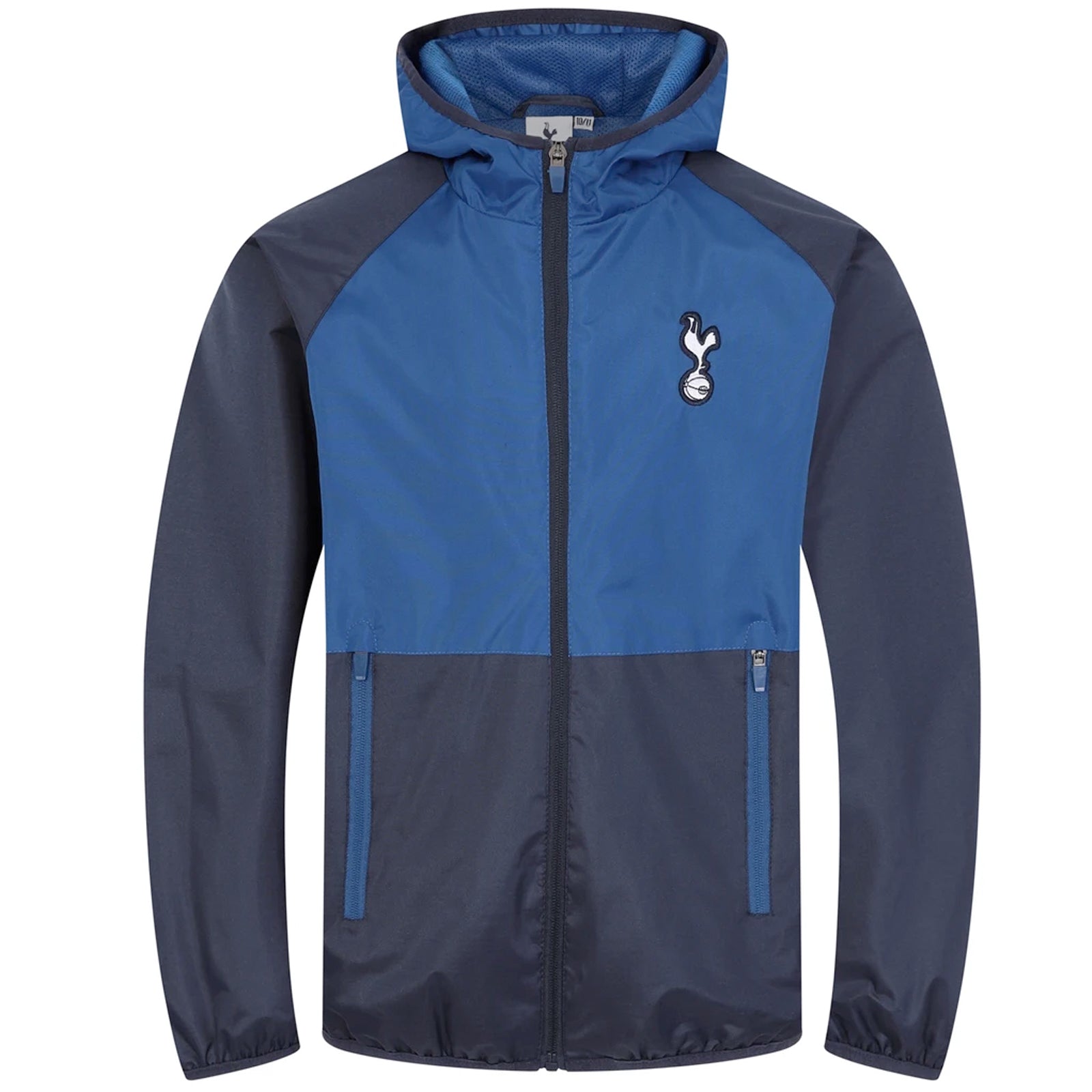 Spurs kids shower jacket in navy blue with club crest to the chest.