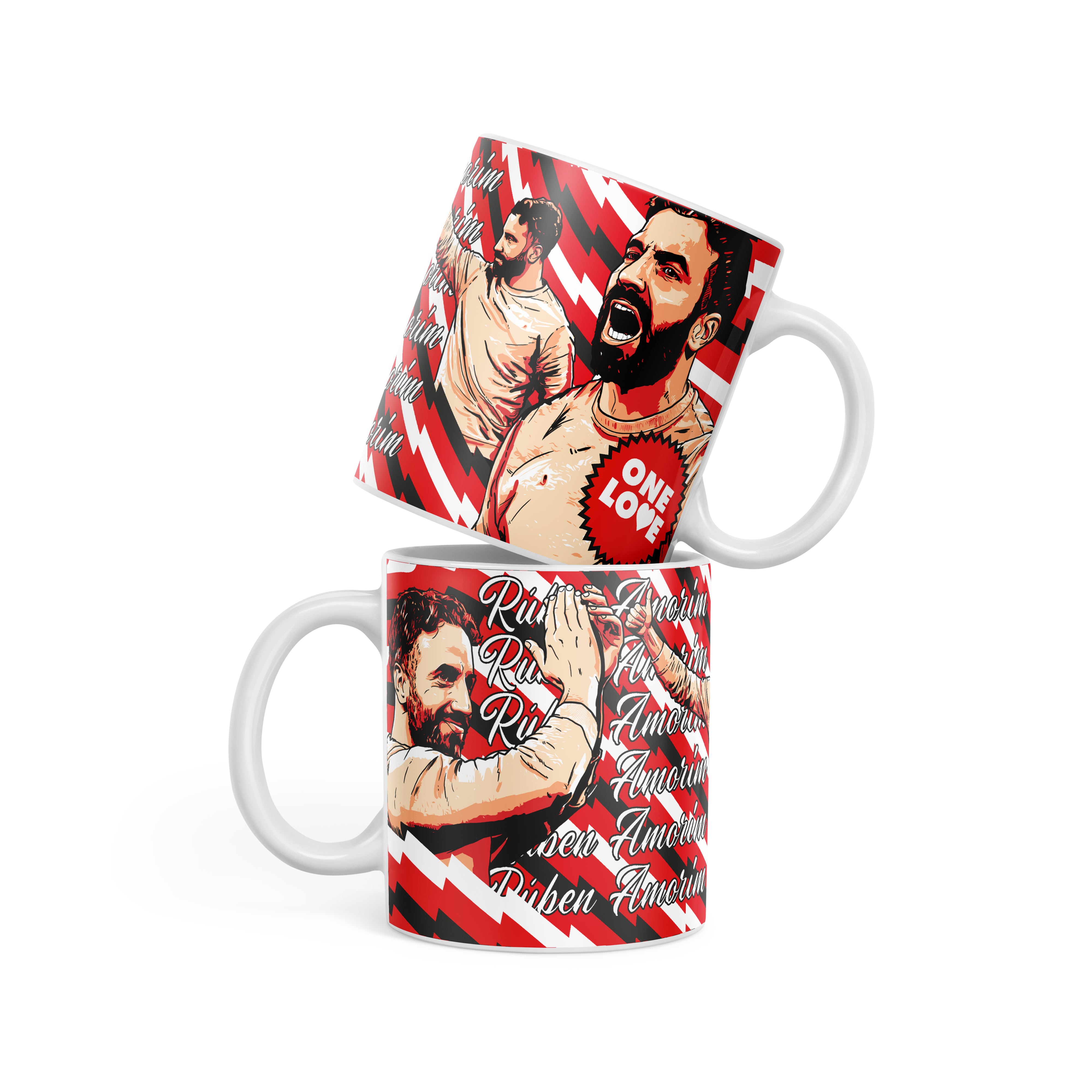 Man United mug - legends Amorim in red