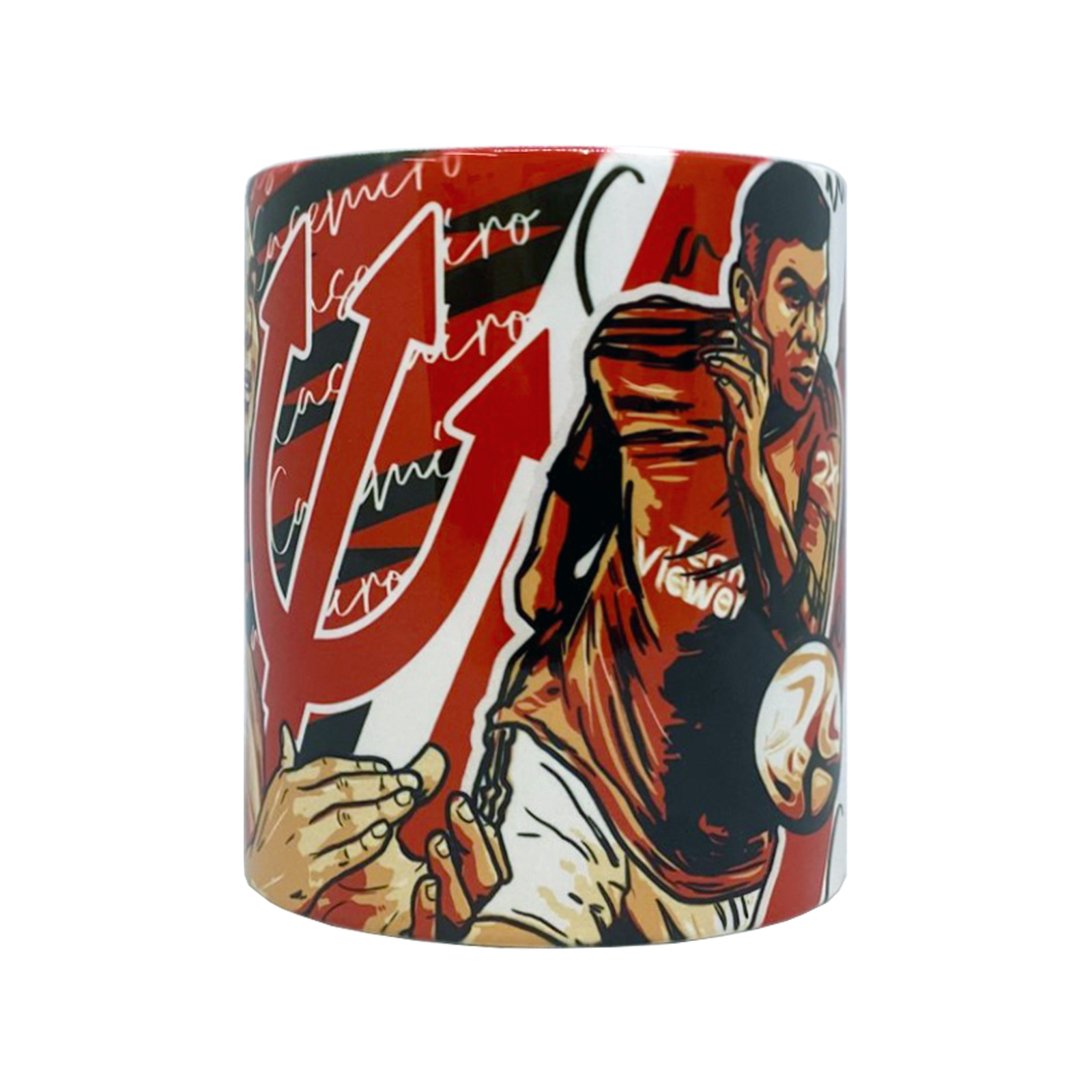 Man United mug - legends Casemero in red