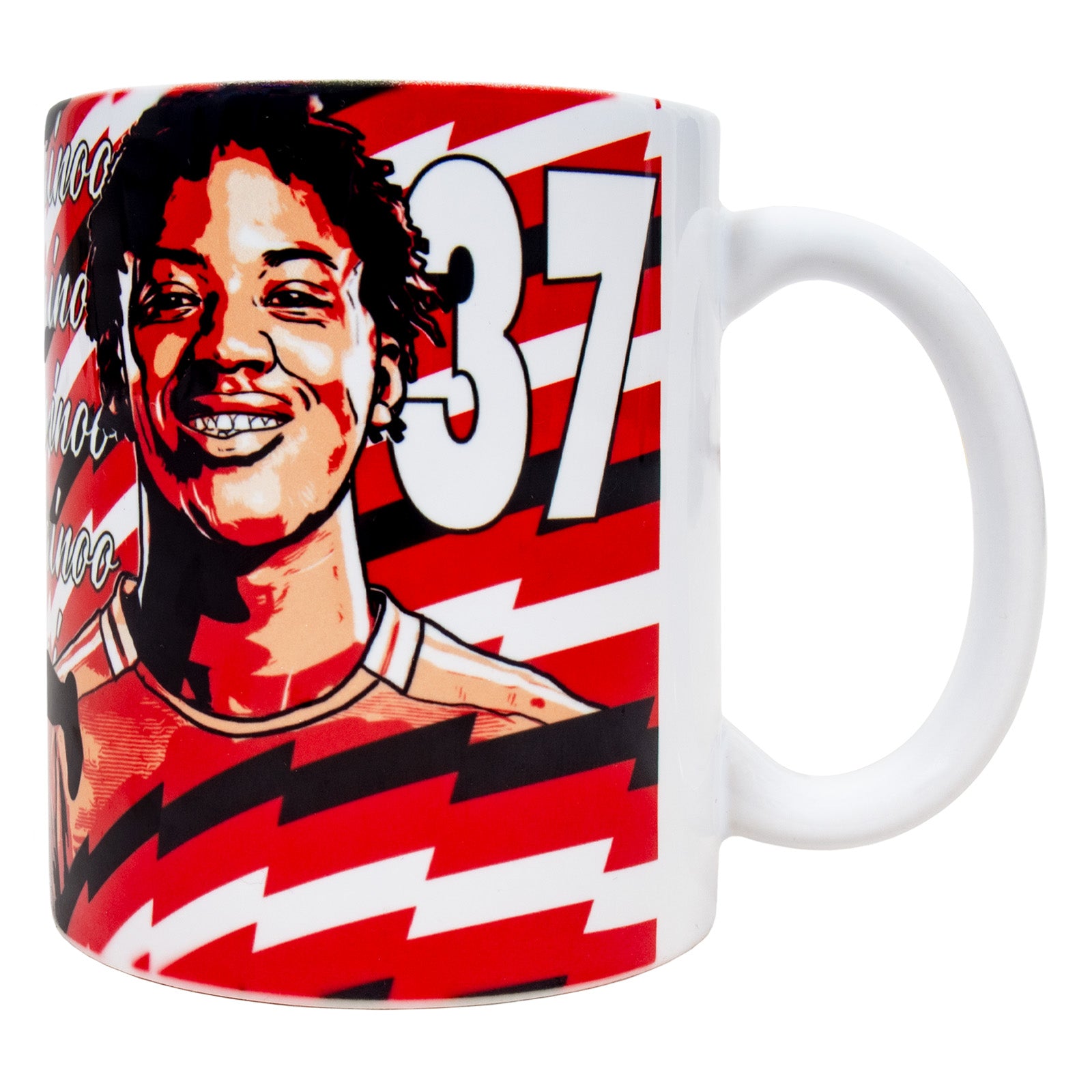 Man United mug - legends Mainoo in red