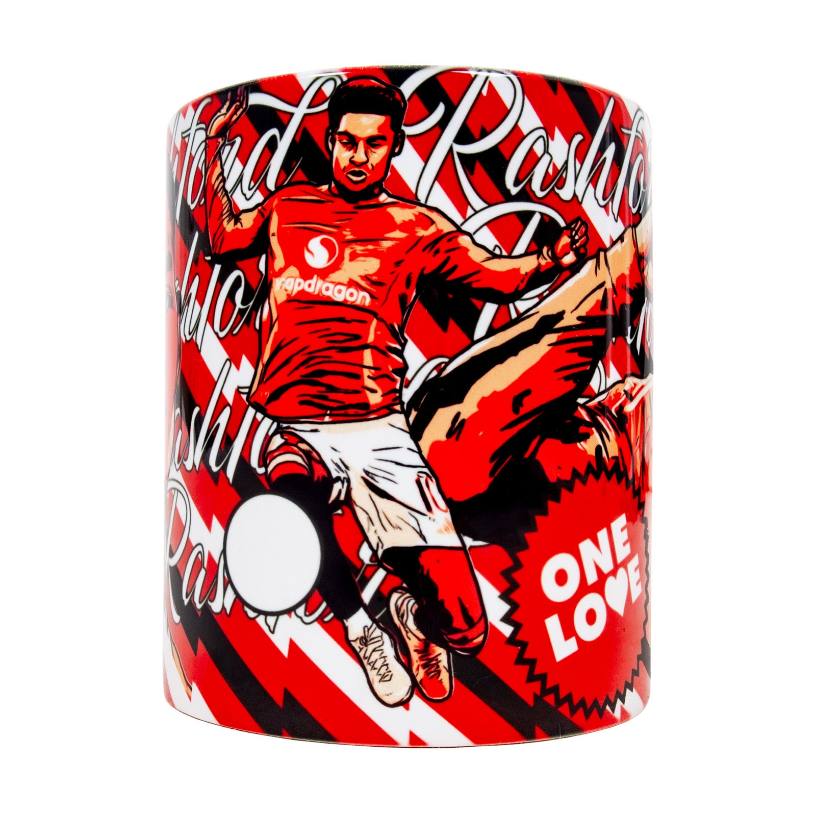 Man United mug - legends Rashford in red