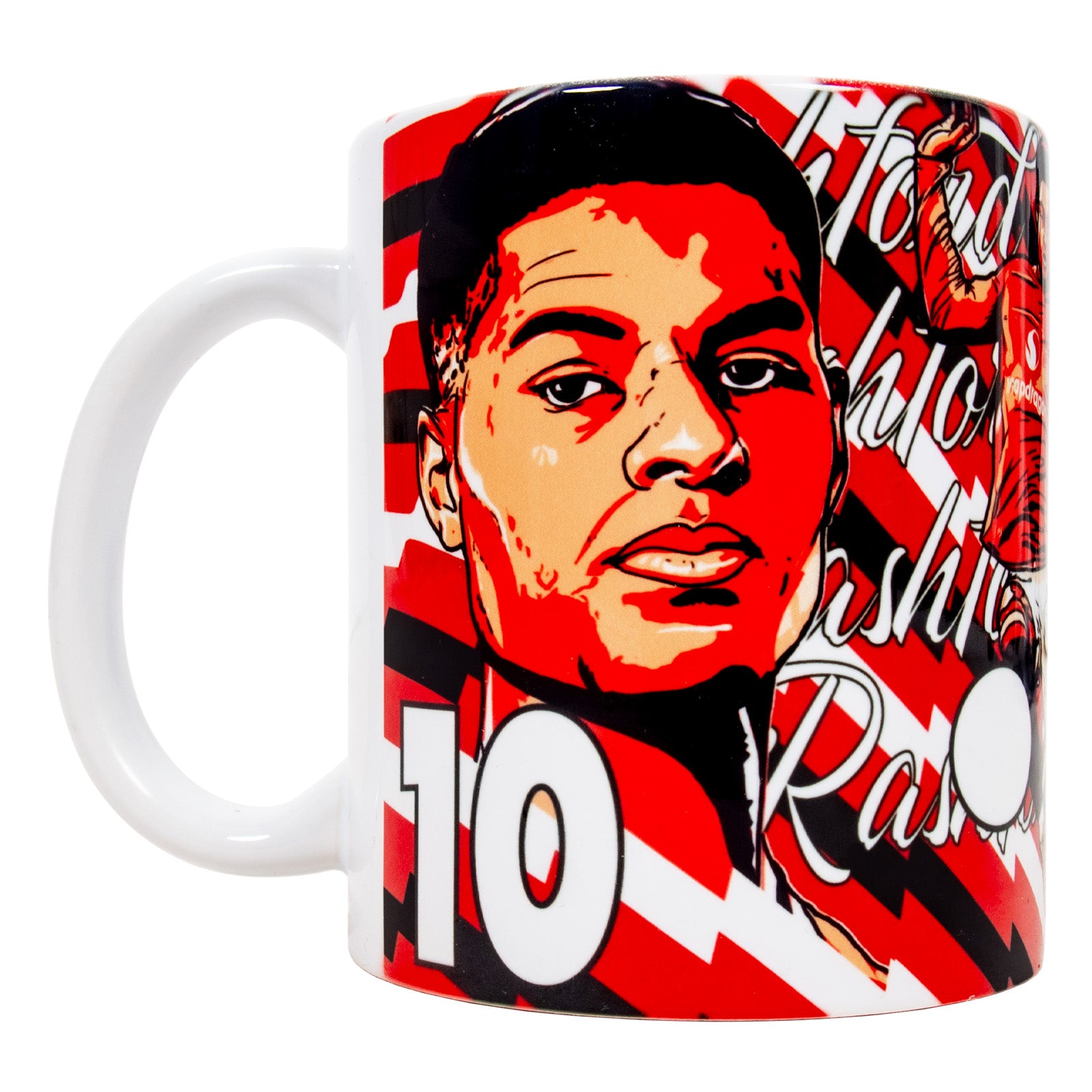 Man United mug - legends Rashford in red