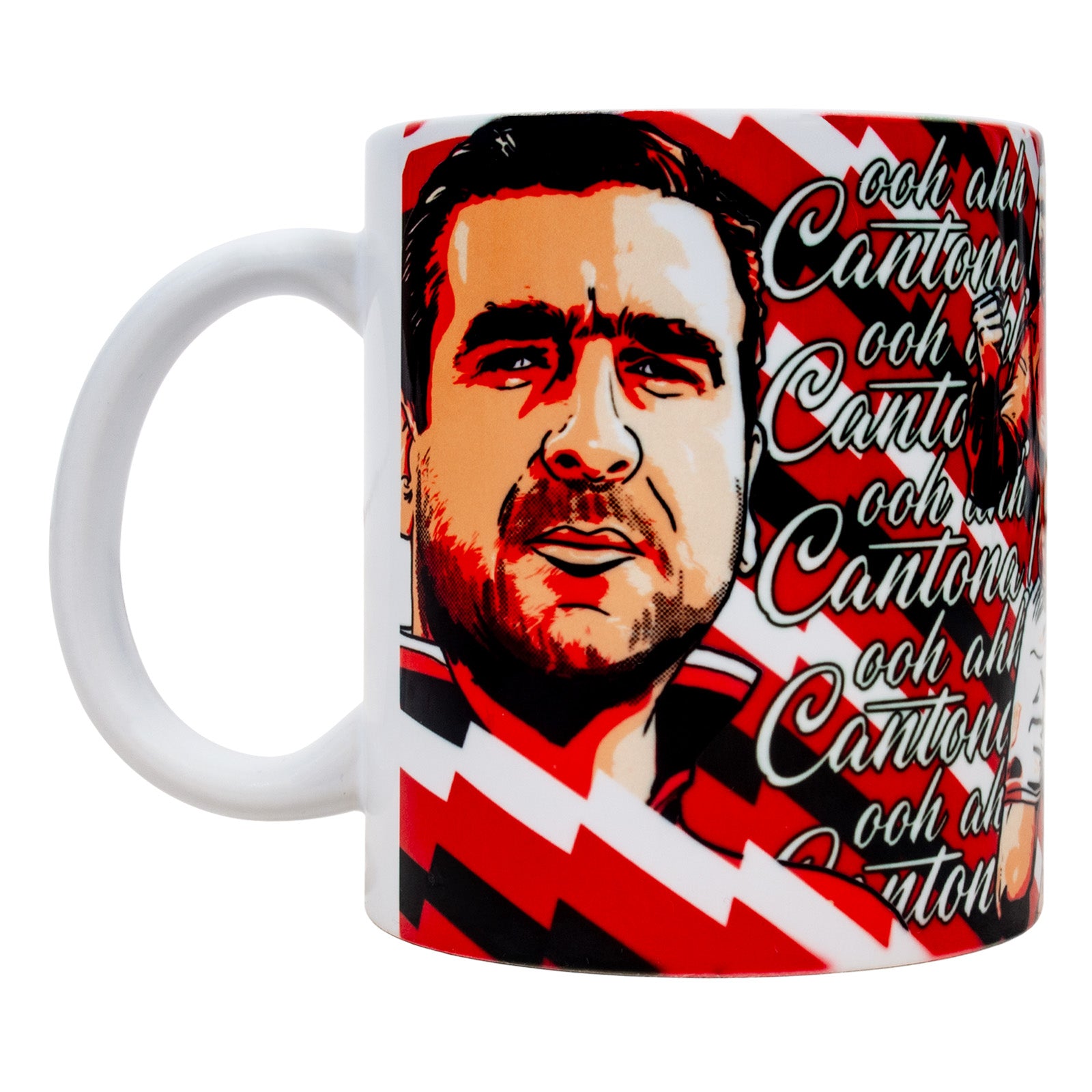 Man United mug - legends Cantona in red