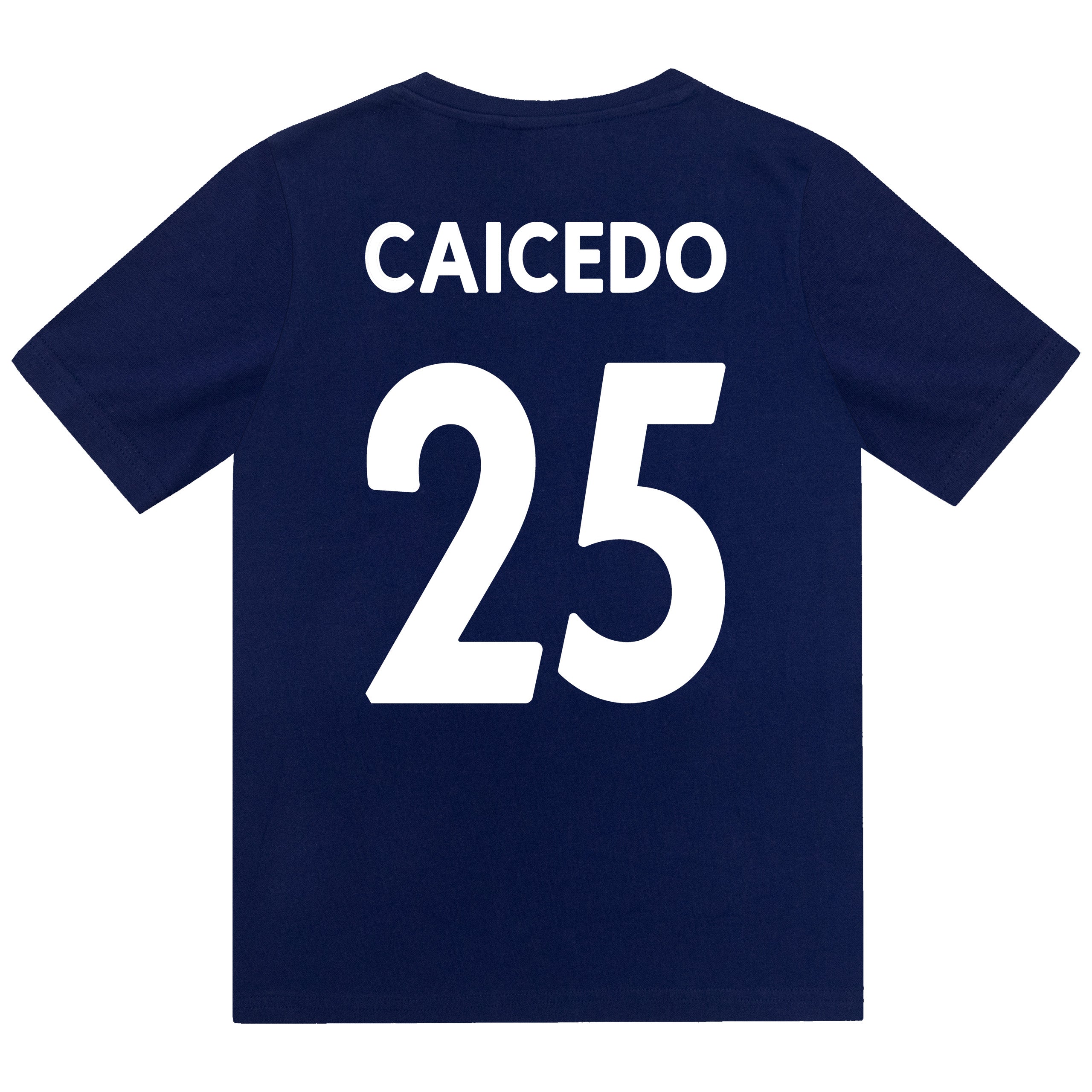 Chelsea kids pyjamas in blue. Short sleeve top with Chelsea branded graphic and shorts with CFC logo to the left leg