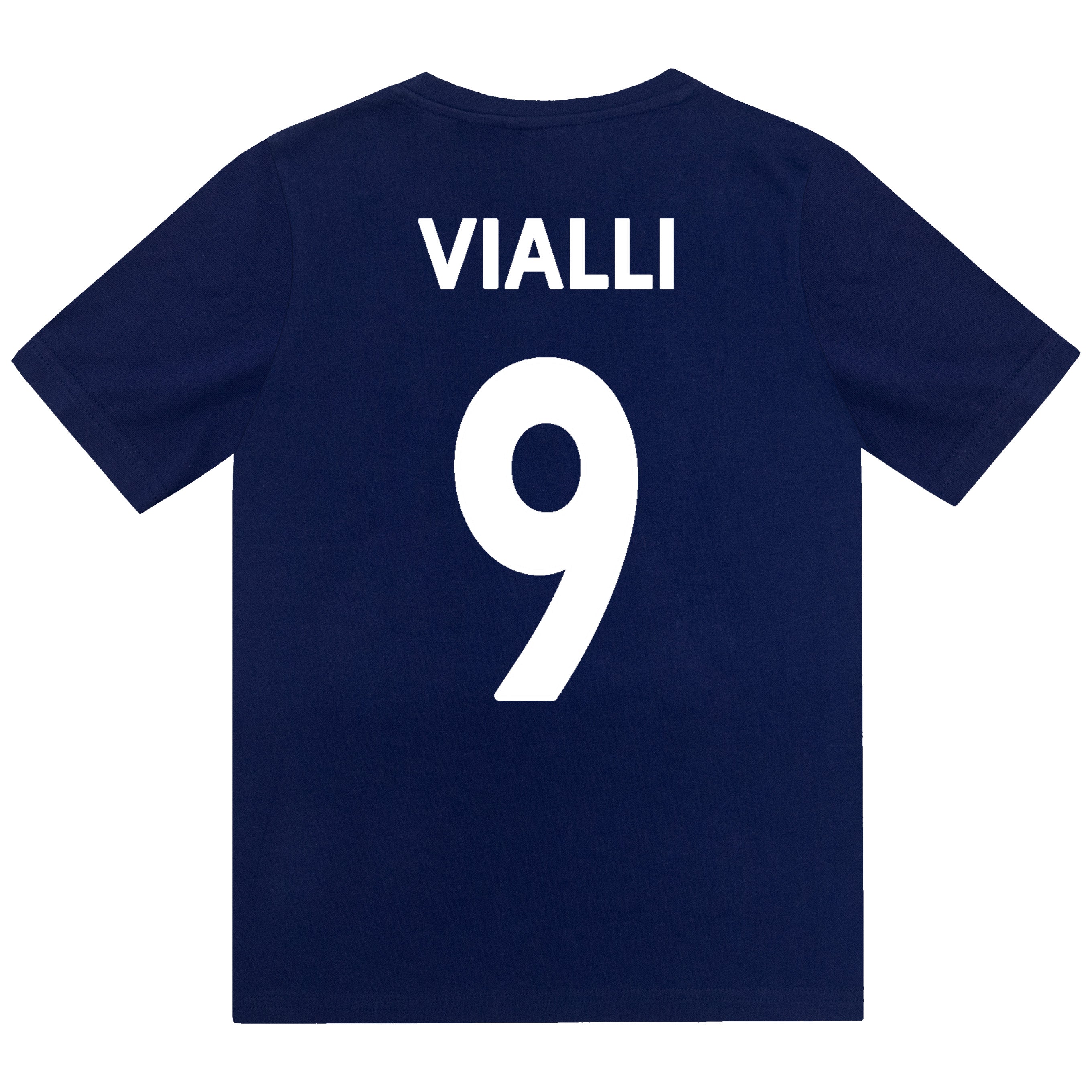 Chelsea kids pyjamas in blue. Short sleeve top with Chelsea branded graphic and shorts with CFC logo to the left leg