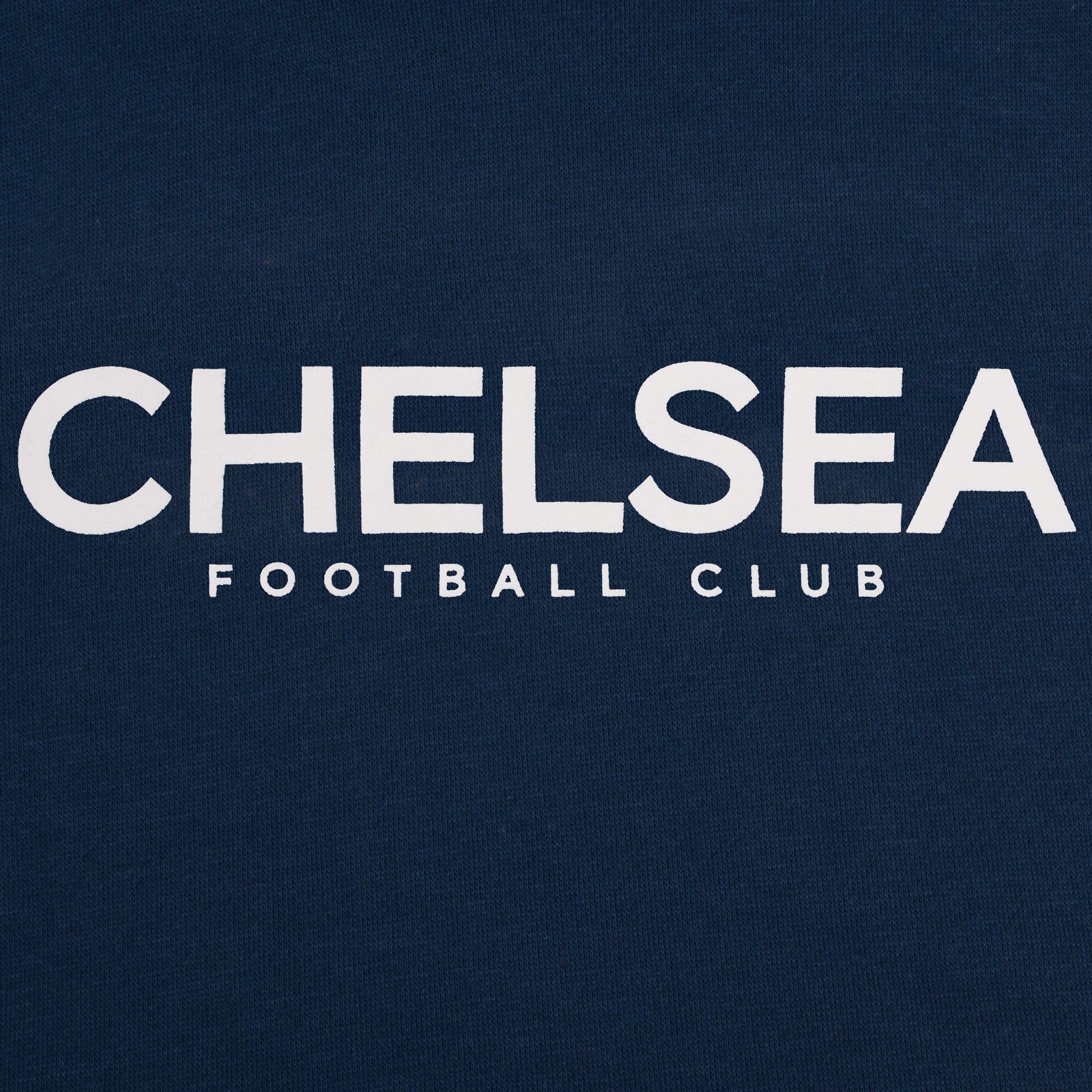 Chelsea kids hoodie in blue with contrast sleeve with the club crest & text print to front.