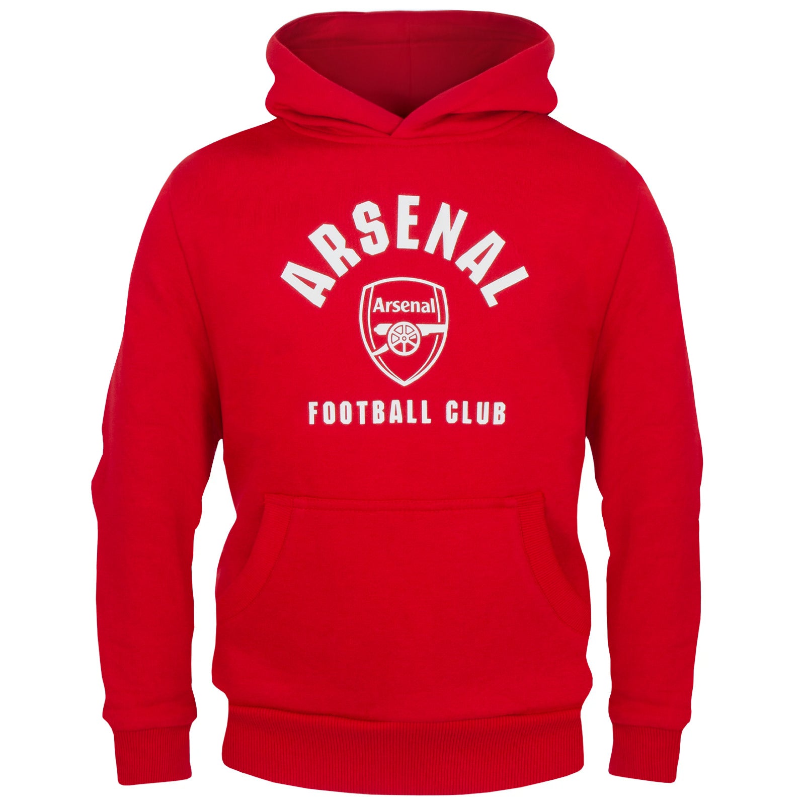 Arsenal kids hoodie in red with the famous Gunners crest to the centre of the front.