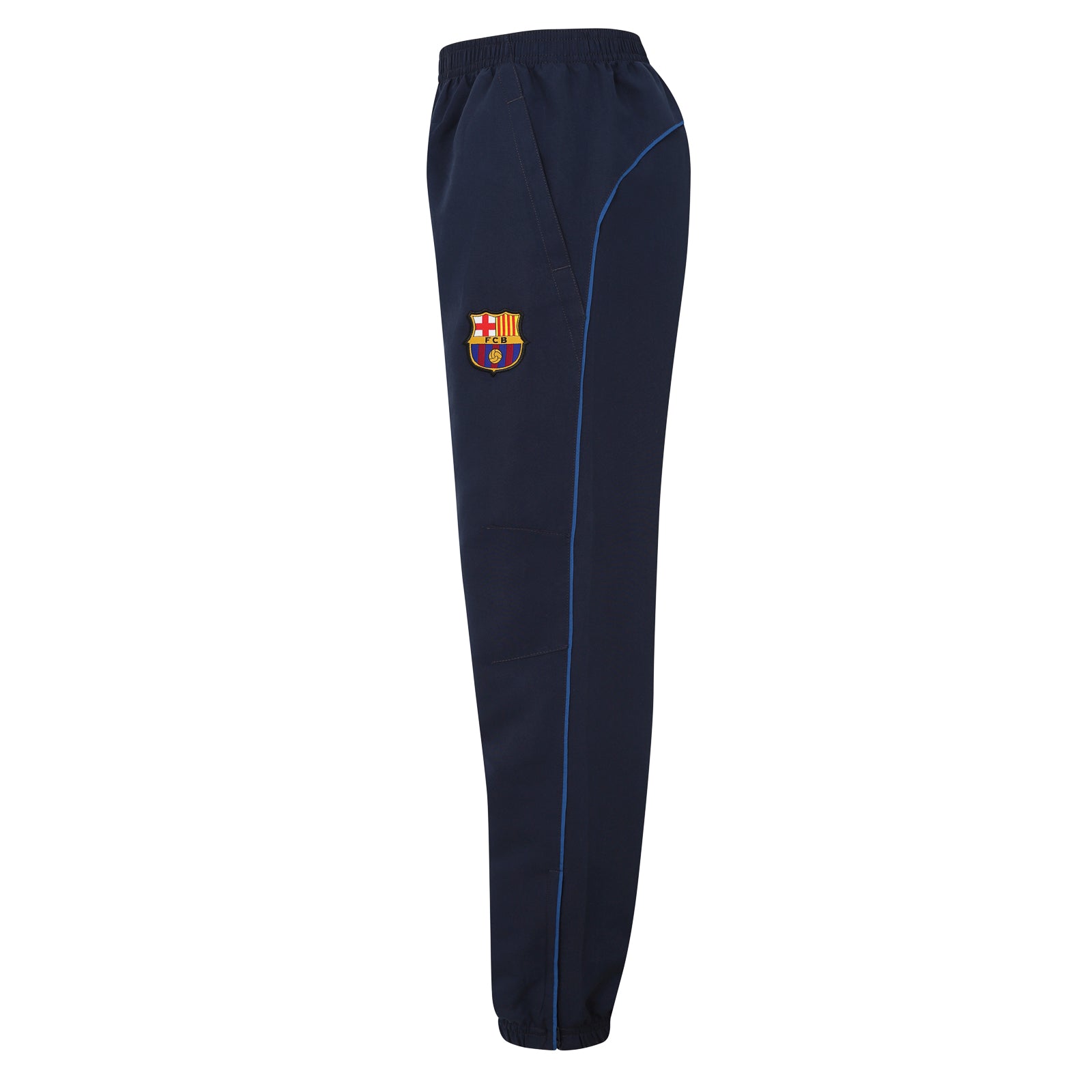 FC Barcelona kids tracksuit in reflex blue with club crest to chest and left thigh