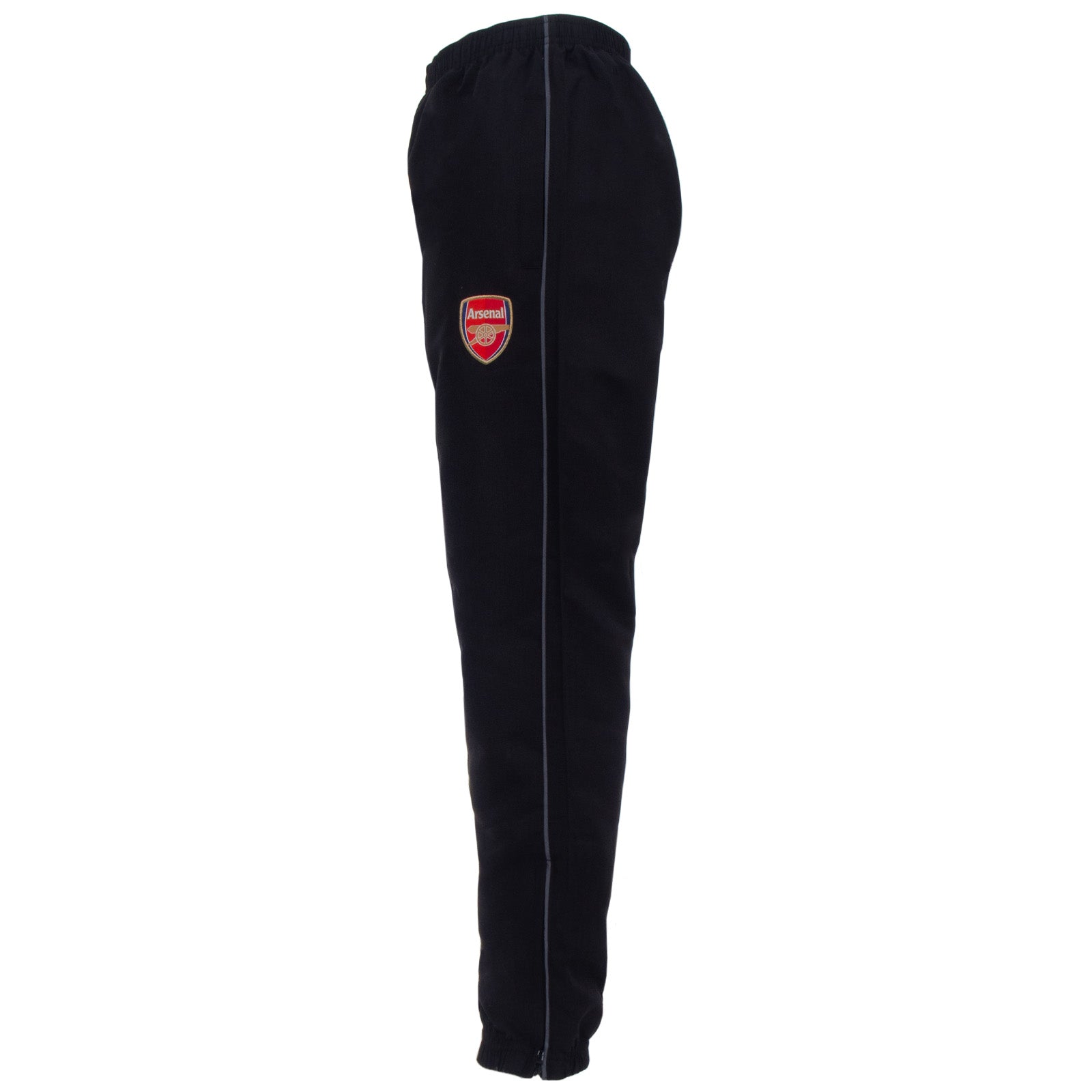 Arsenal kids tracksuit in black with club crest to chest and left thigh