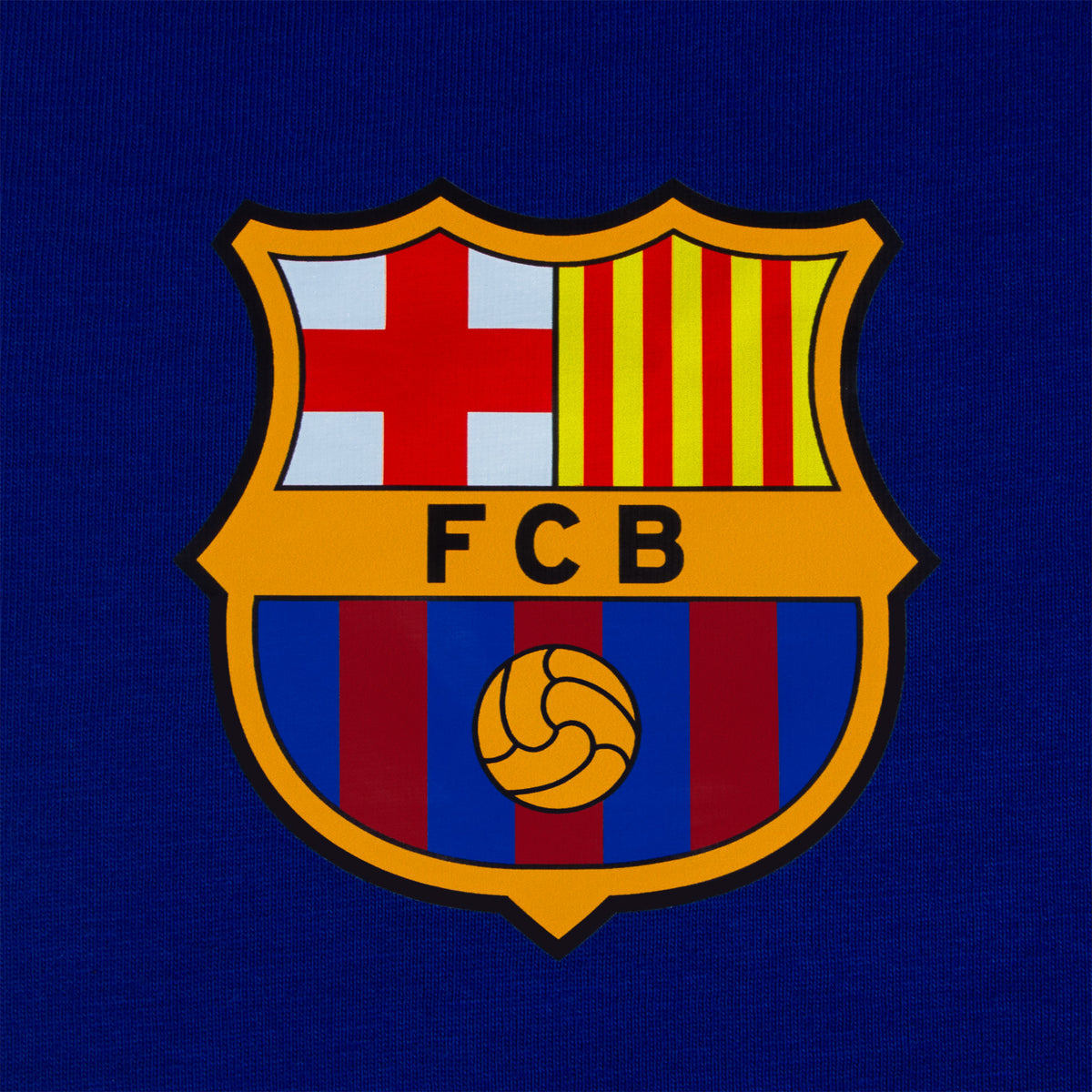 FC Barcelona kids short pyjamas in reflex blue. Short sleeve top with graphic club crest and shorts with crest to the leg