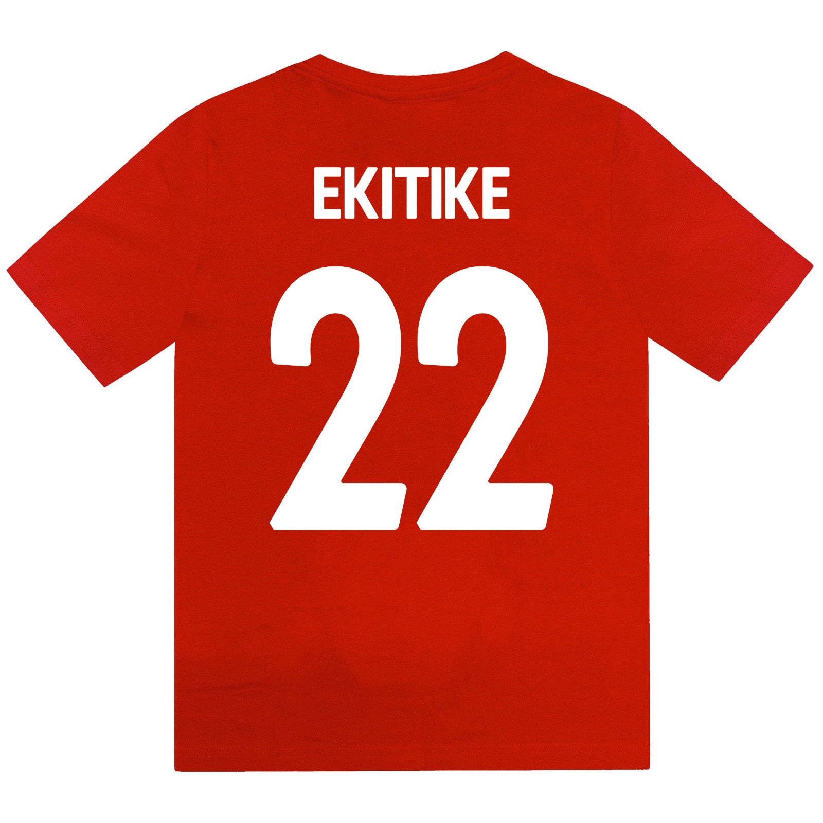 Liverpool kids pyjamas in red. Short sleeve top with graphic and shorts with logo to the left leg