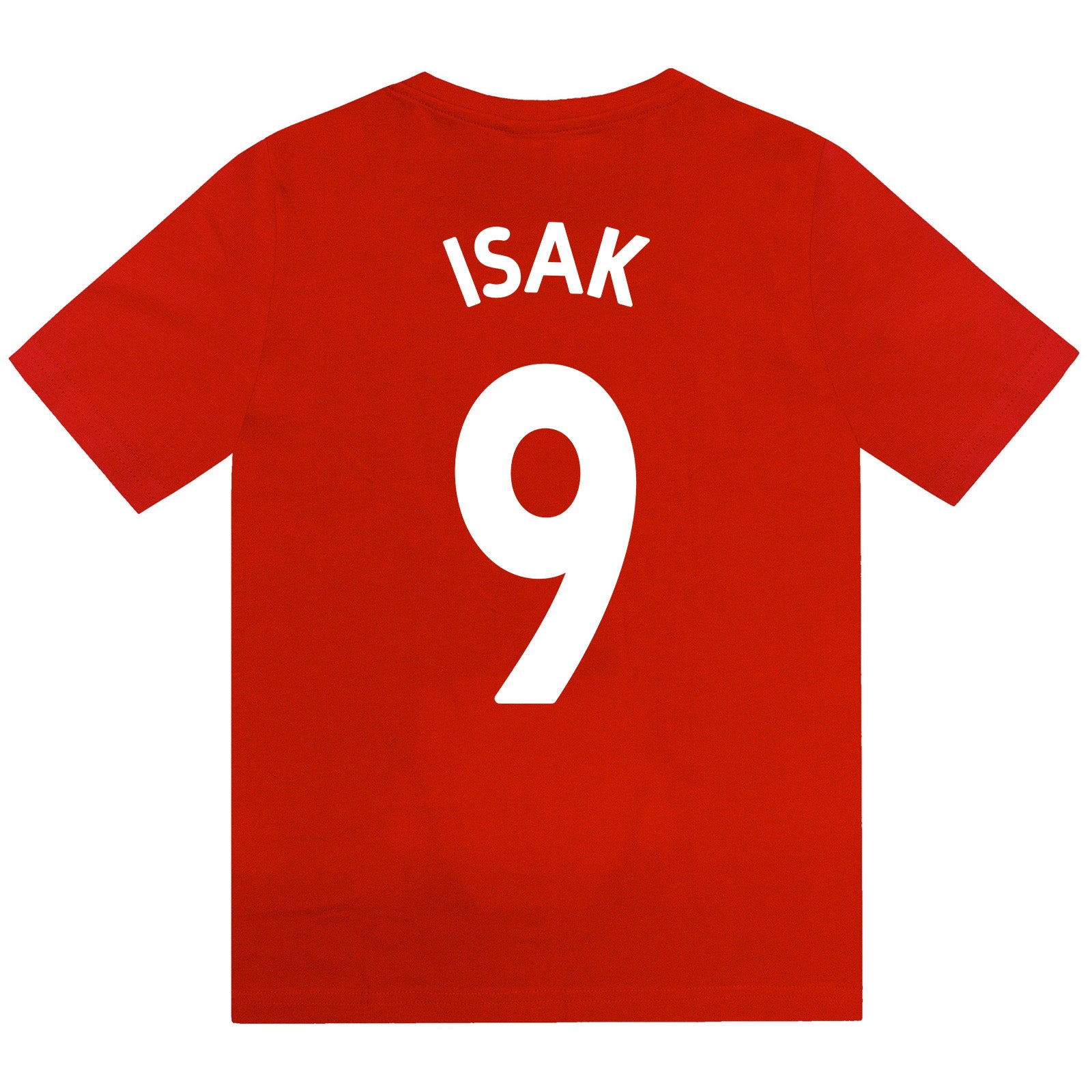 Liverpool kids pyjamas in red. Short sleeve top with graphic and shorts with logo to the left leg