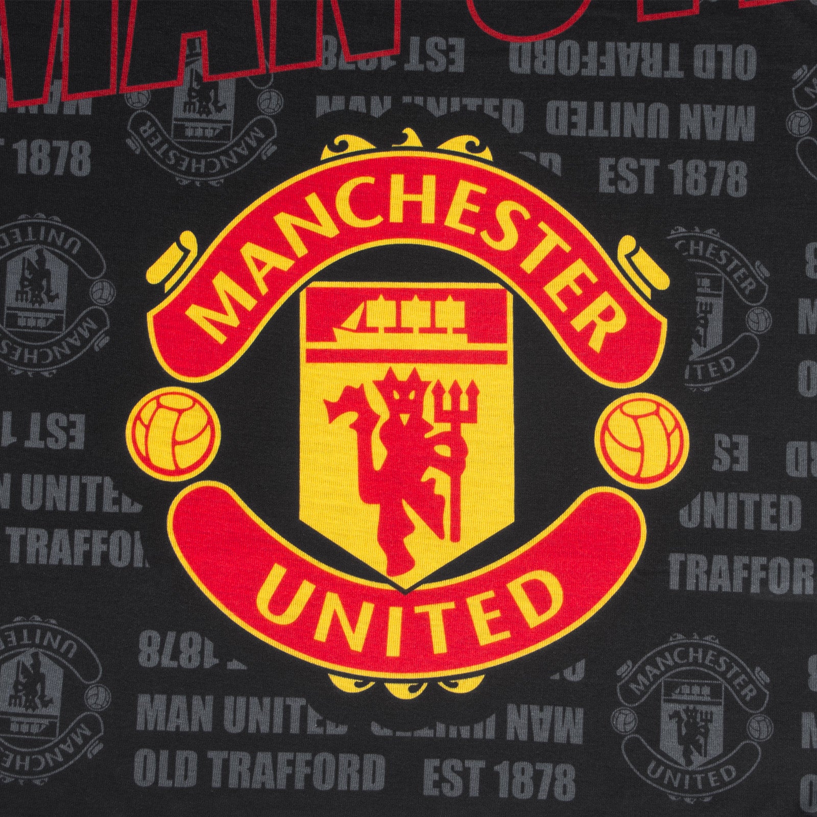 Manchester United short pyjamas for kids in black
