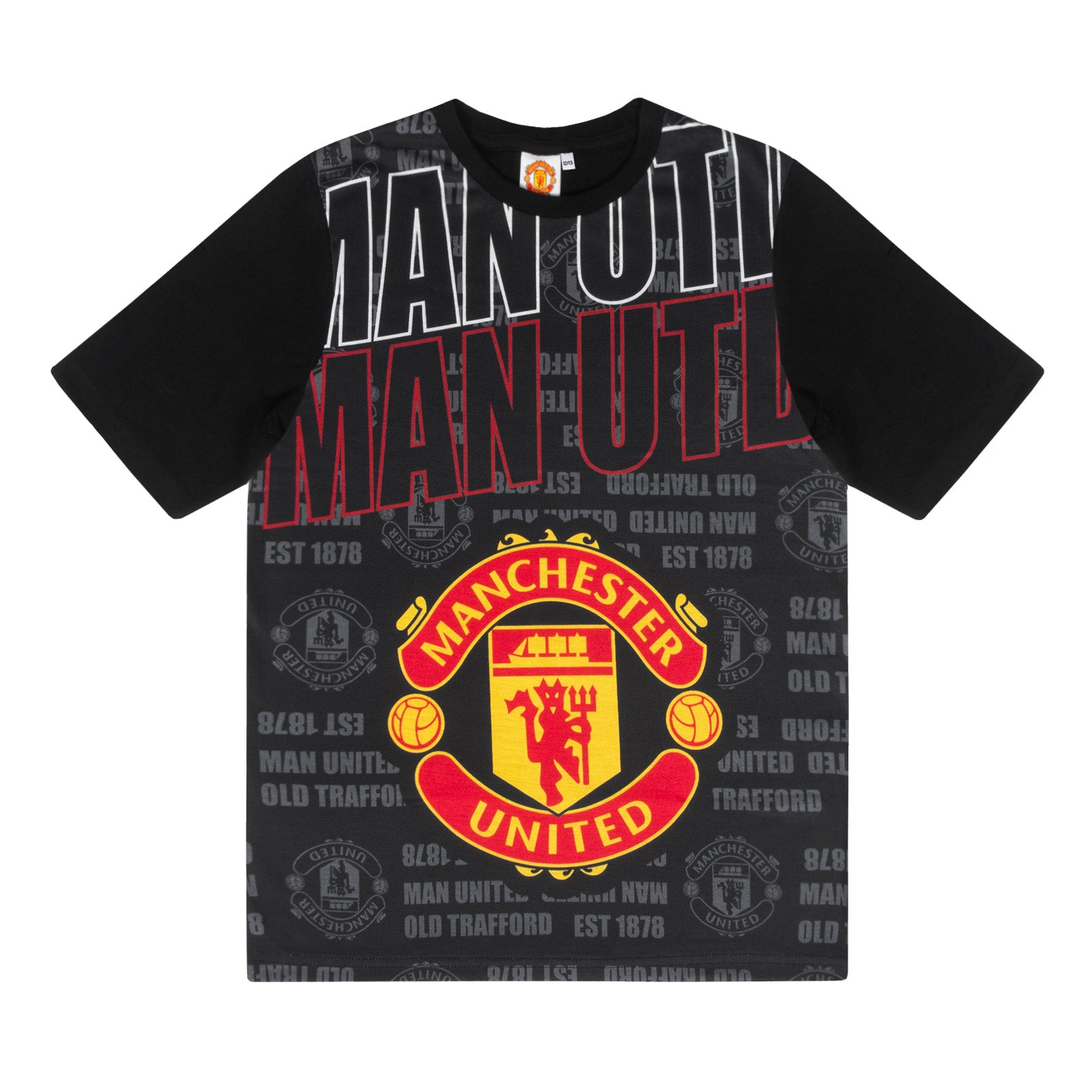 Manchester United short pyjamas for kids in black
